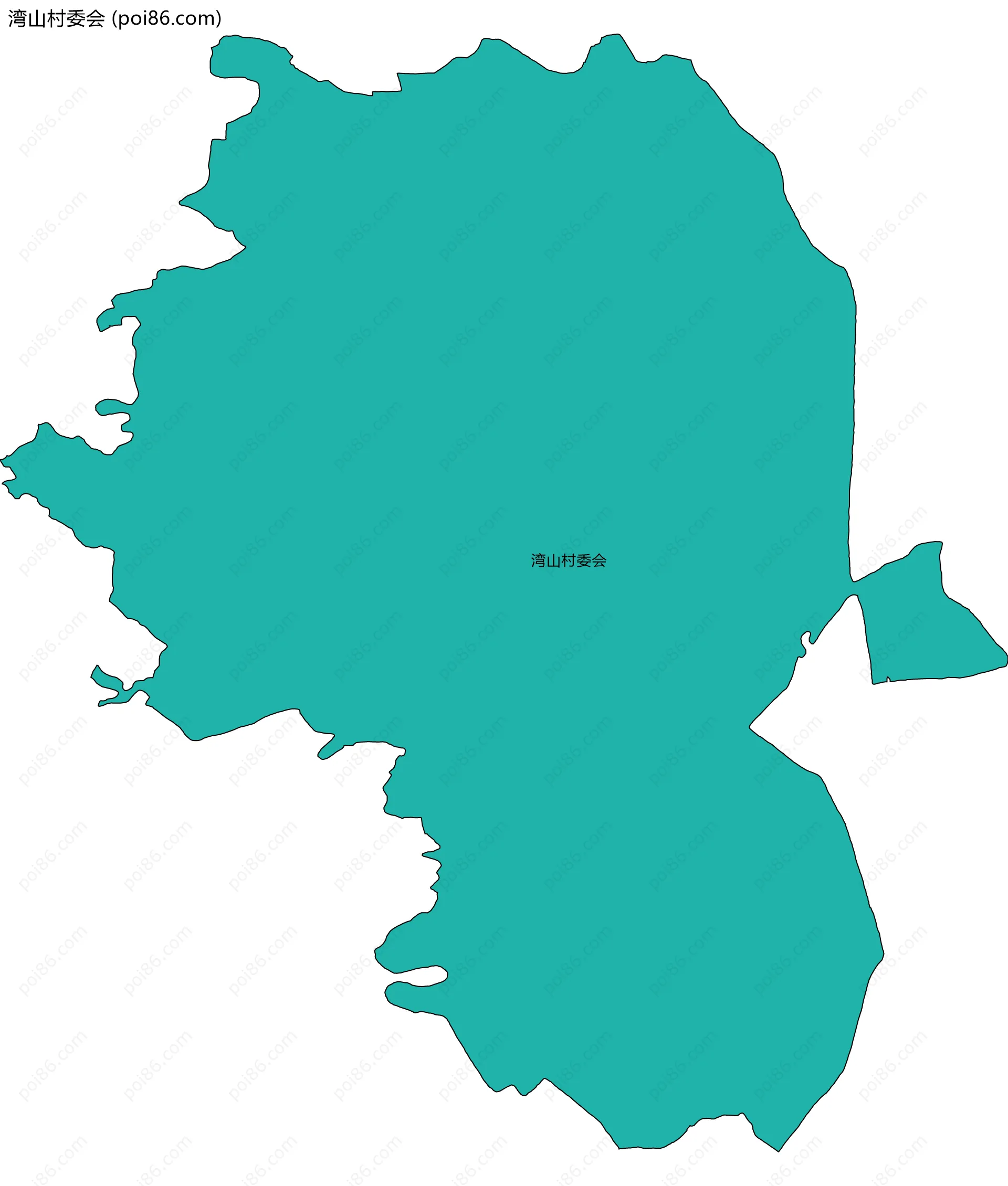 湾山村委会边界地图