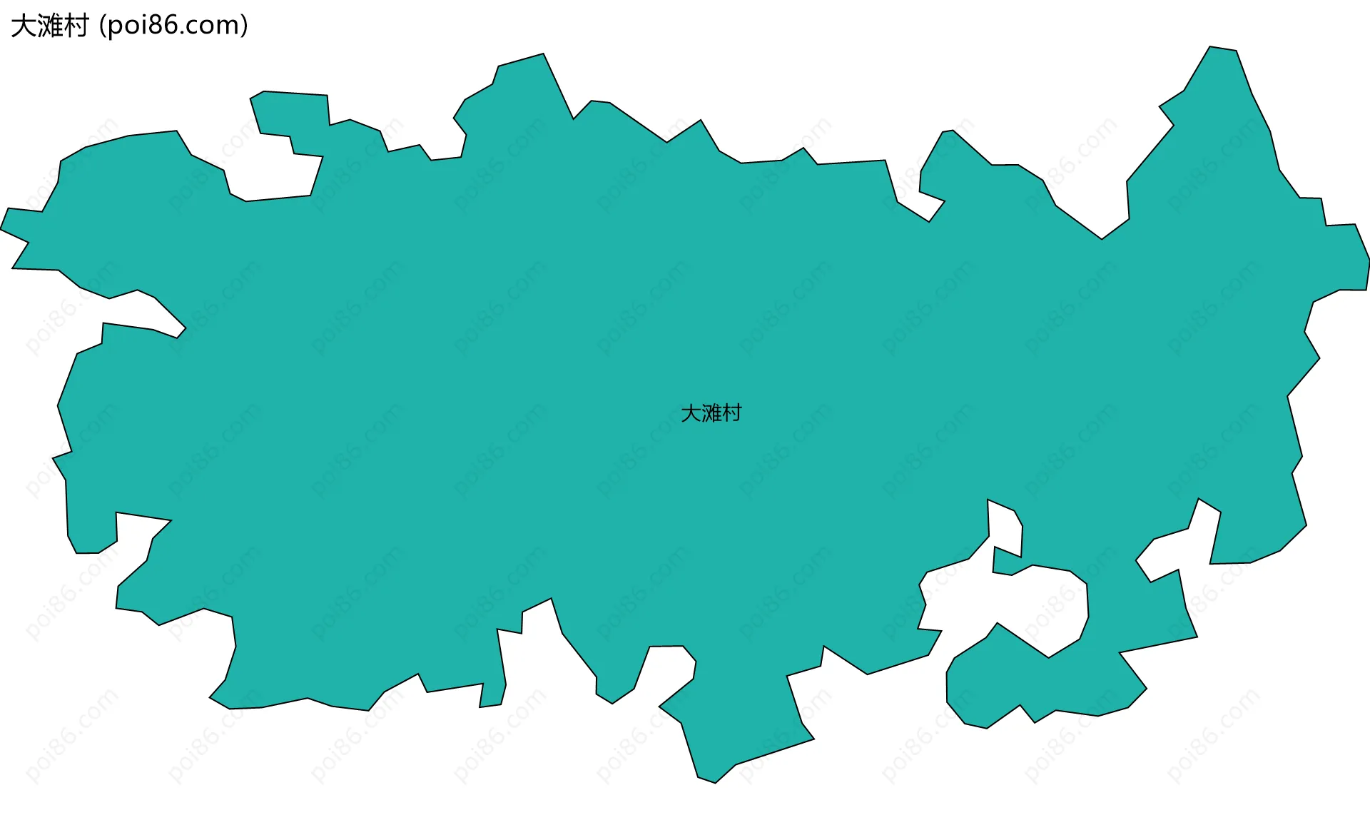 大滩村边界地图