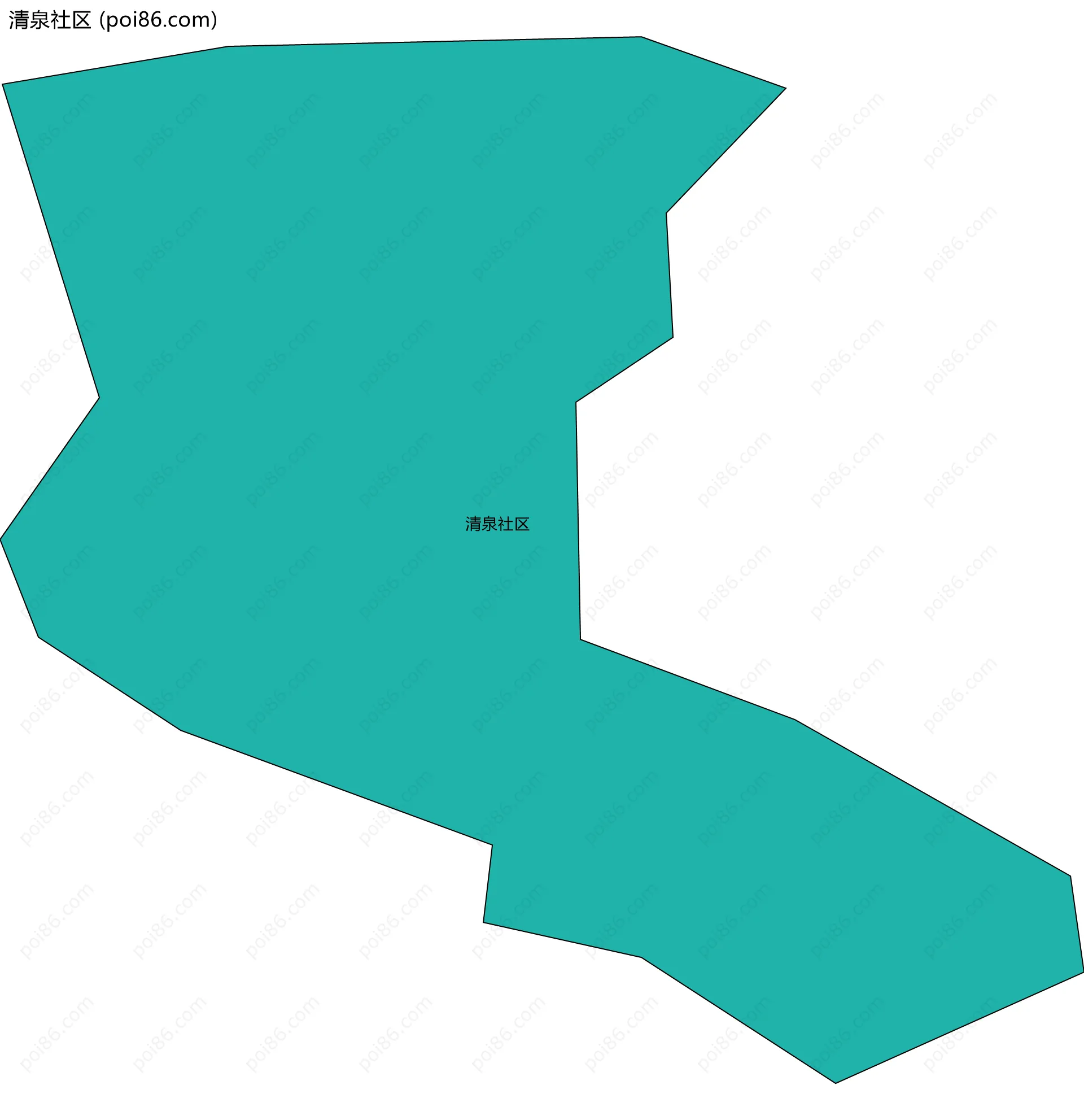 清泉社区边界地图