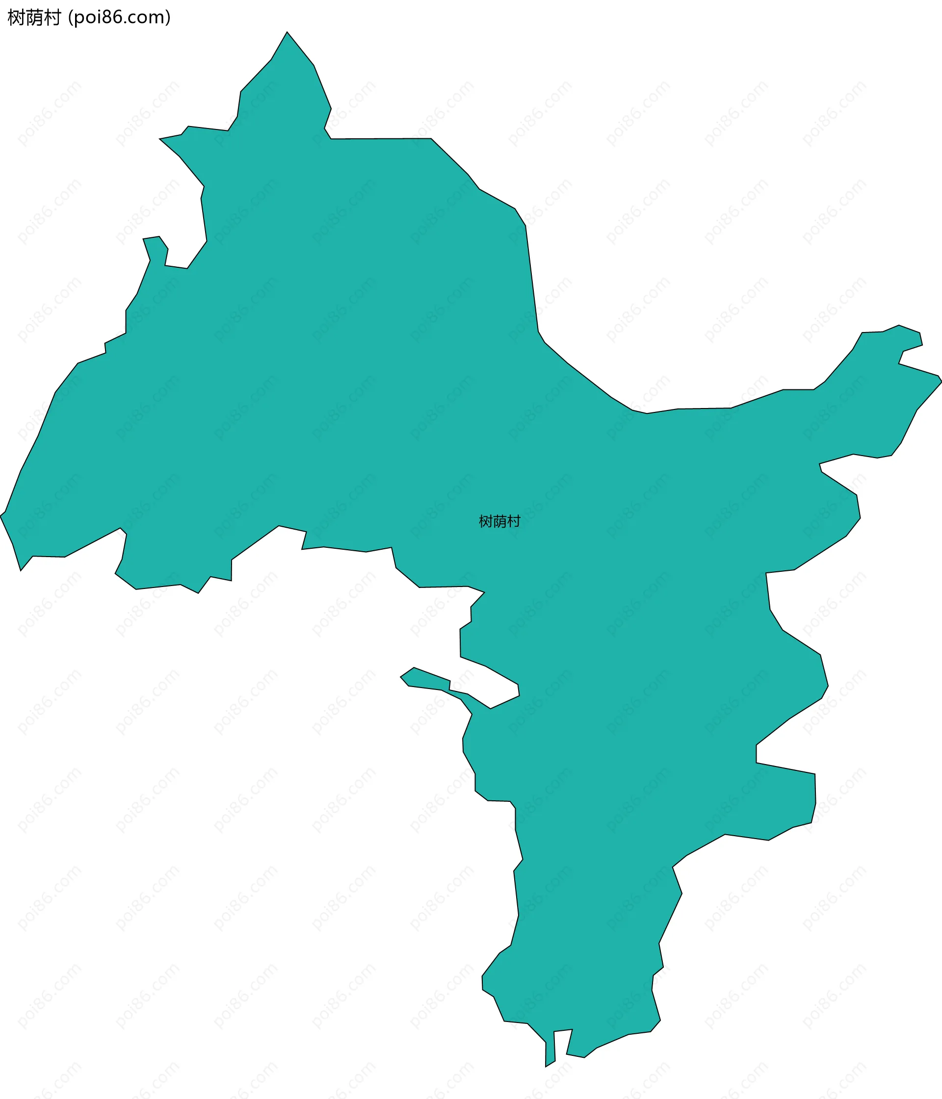 树荫村边界地图