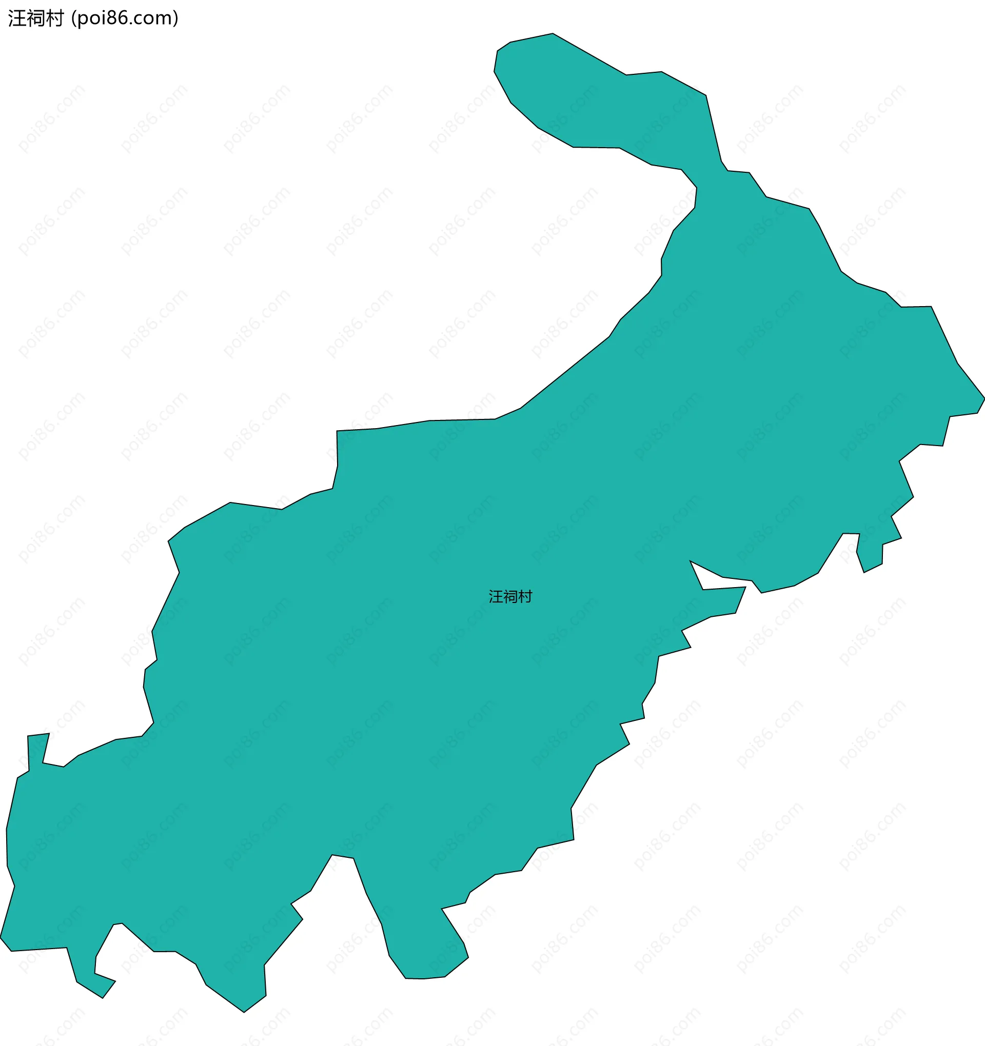 汪祠村边界地图