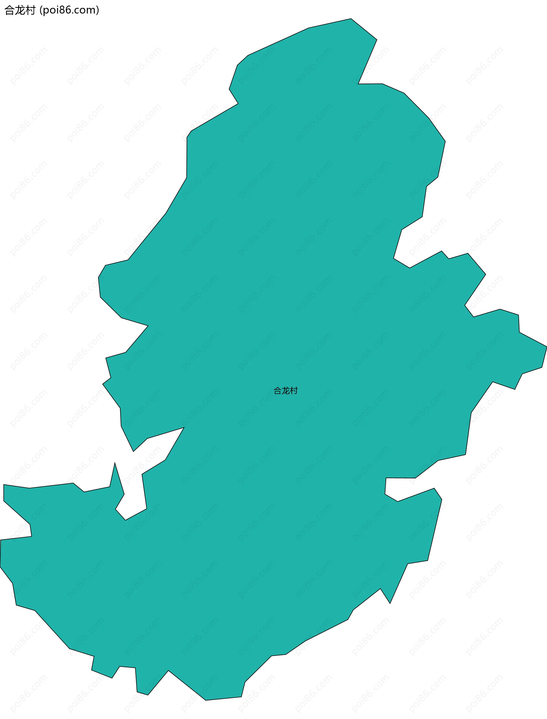 合龙村边界地图