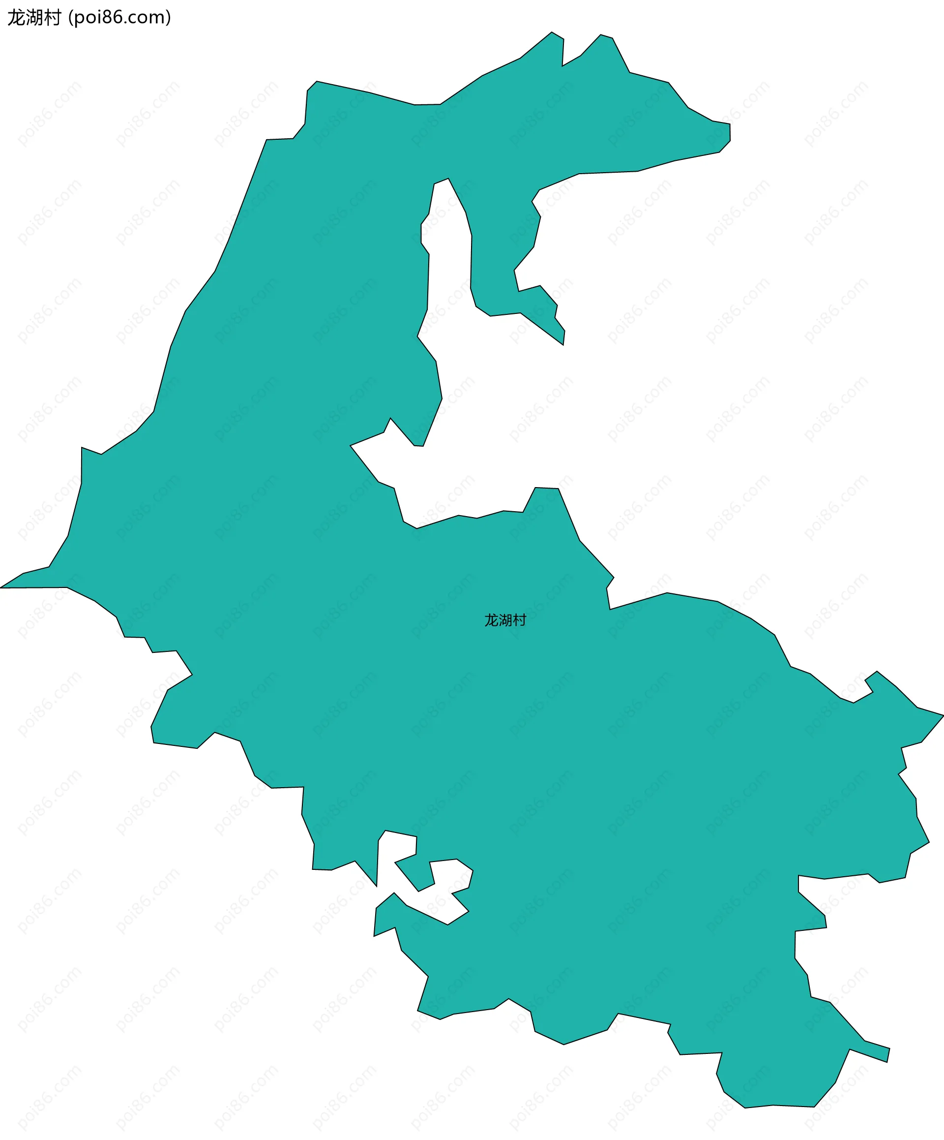 龙湖村边界地图