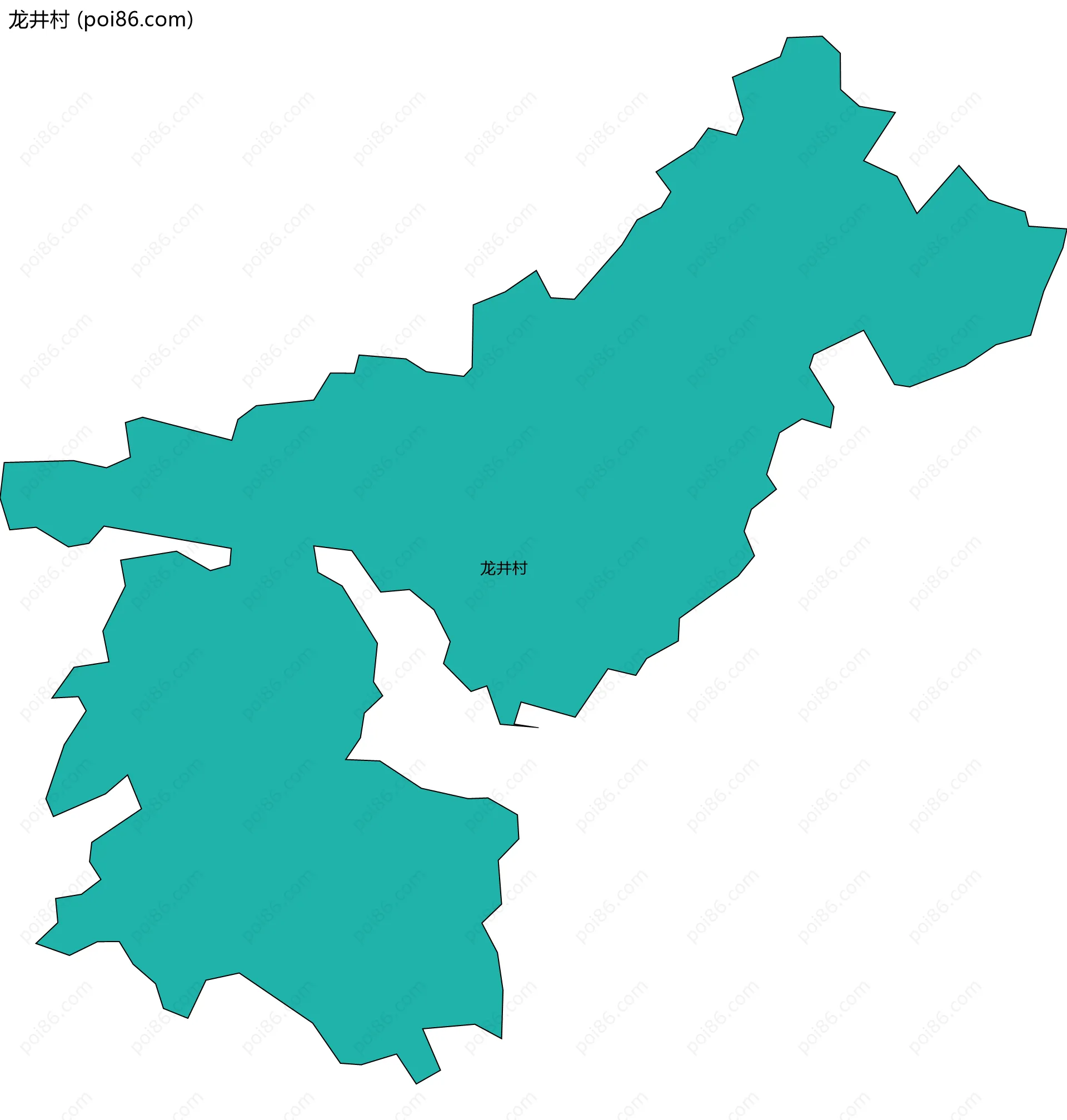 龙井村边界地图