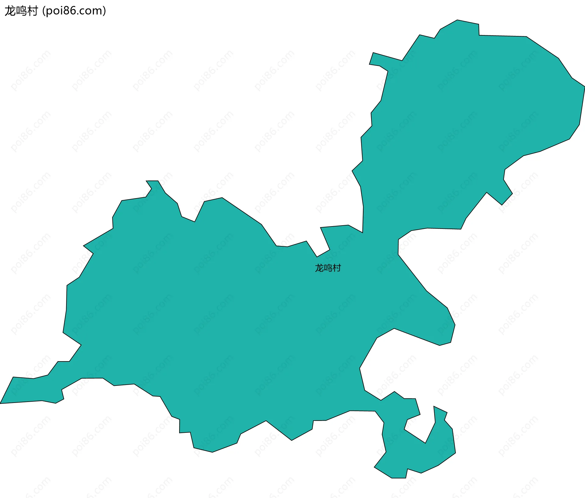 龙鸣村边界地图