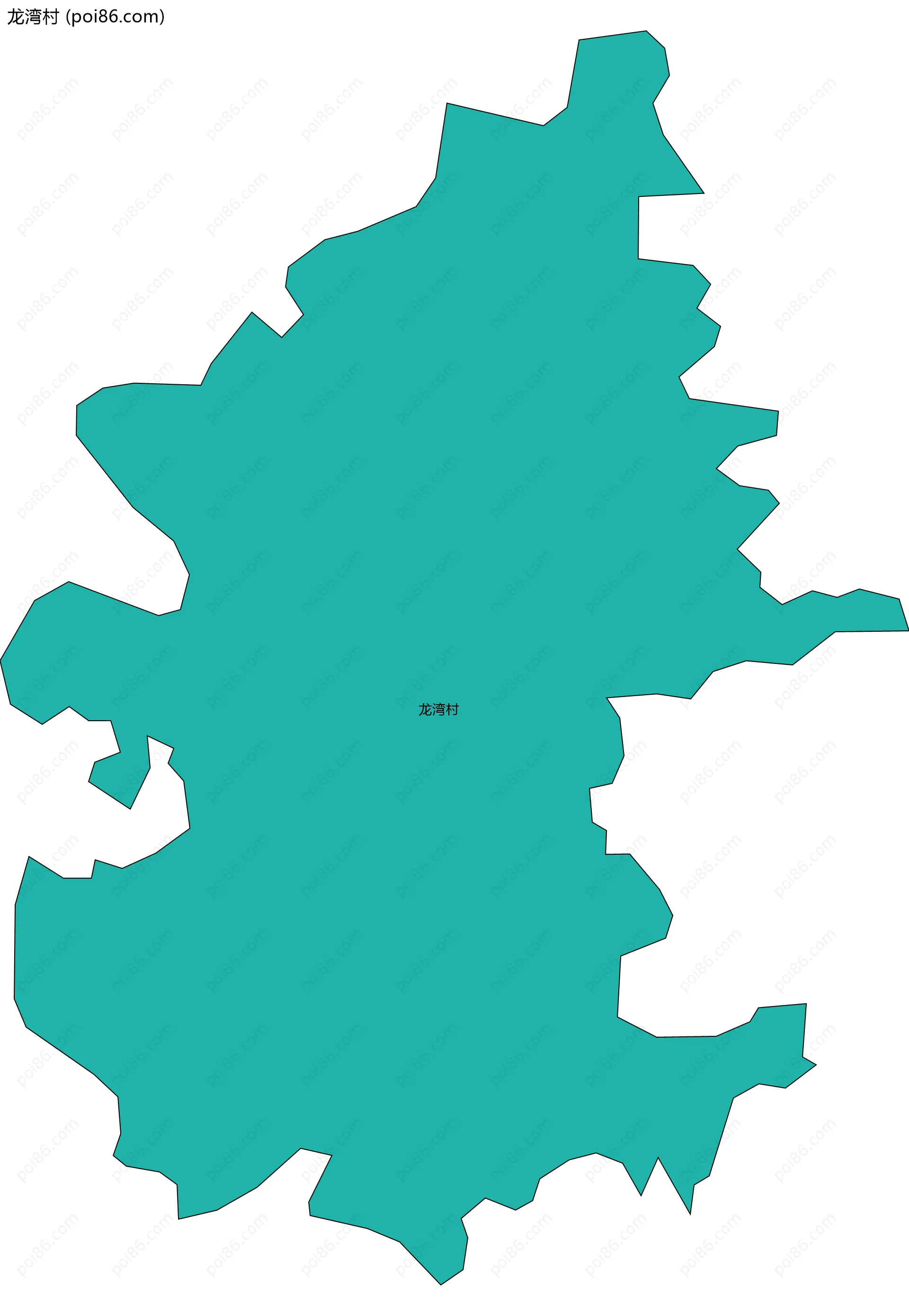 龙湾村边界地图