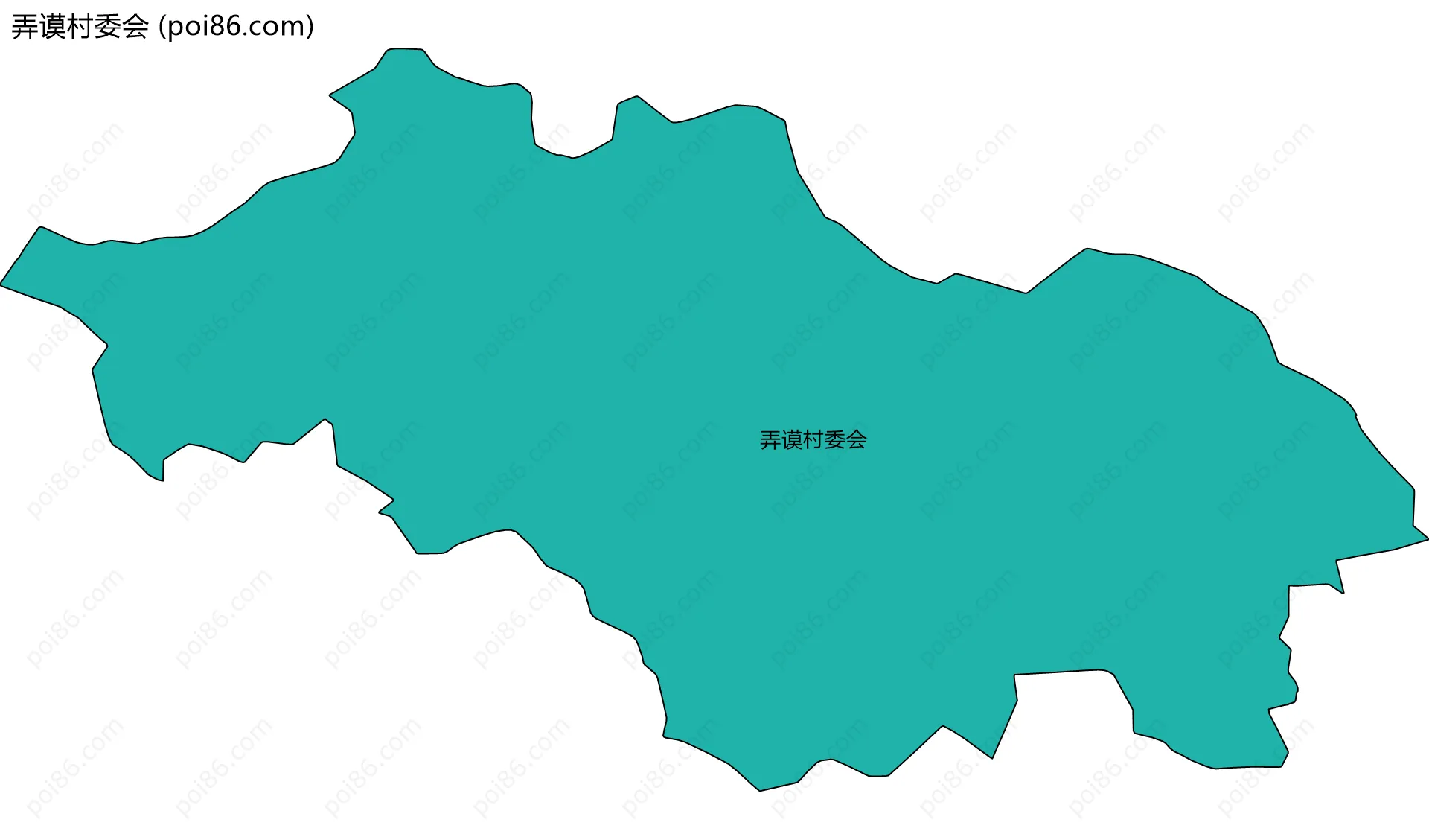 弄谟村委会边界地图