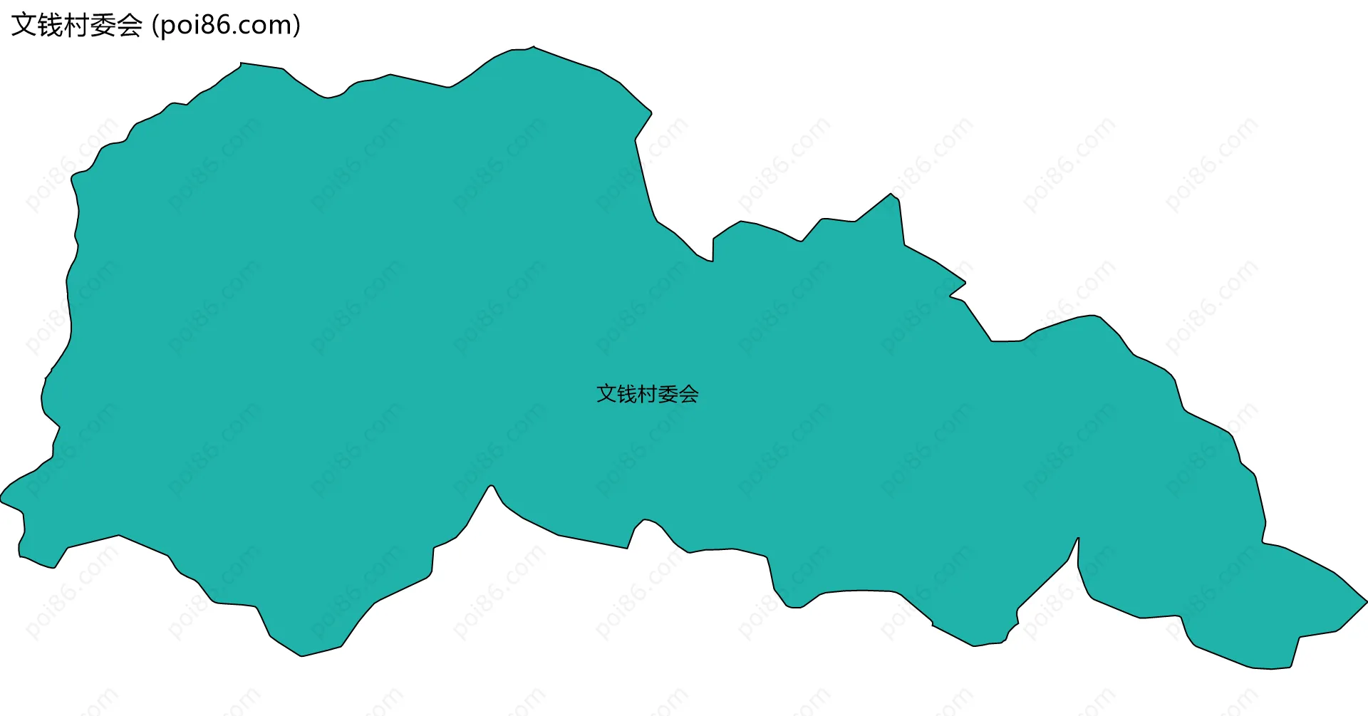 文钱村委会边界地图