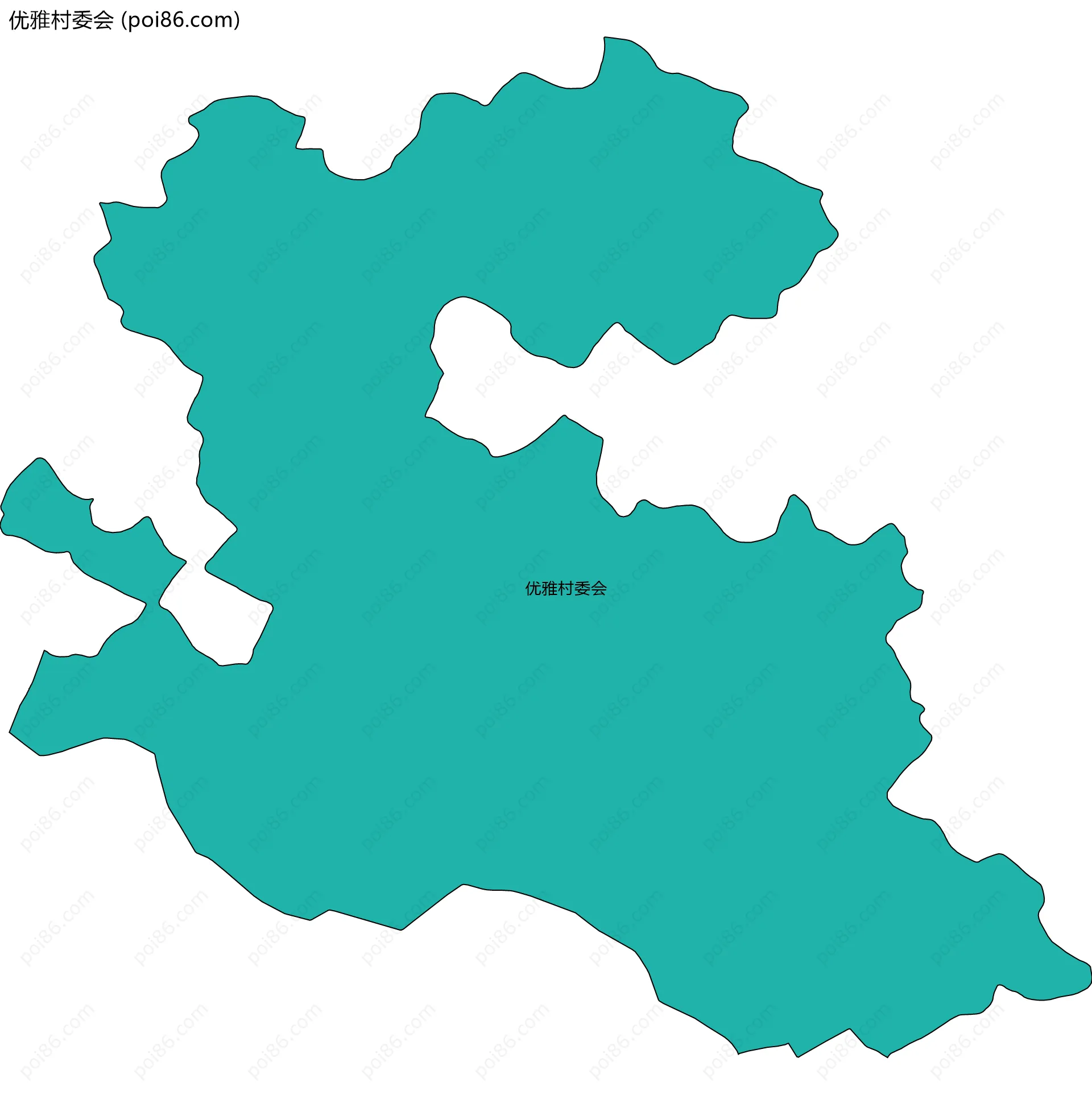 优雅村委会边界地图