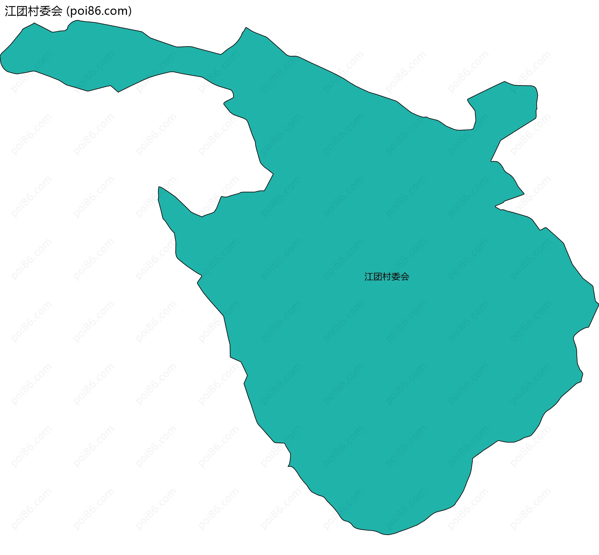 江团村委会边界地图