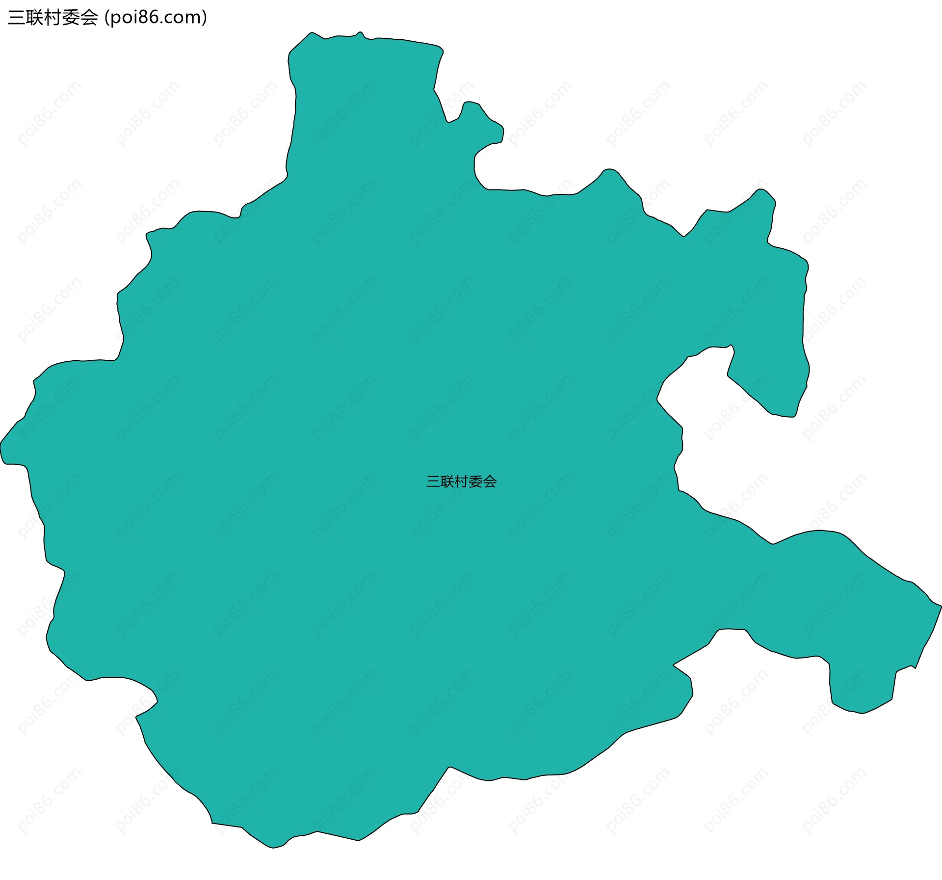 三联村委会边界地图