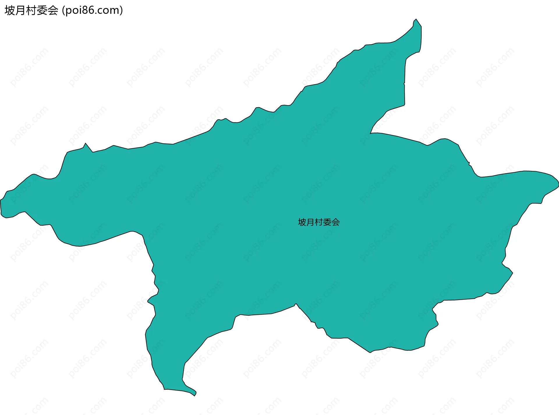 坡月村委会边界地图