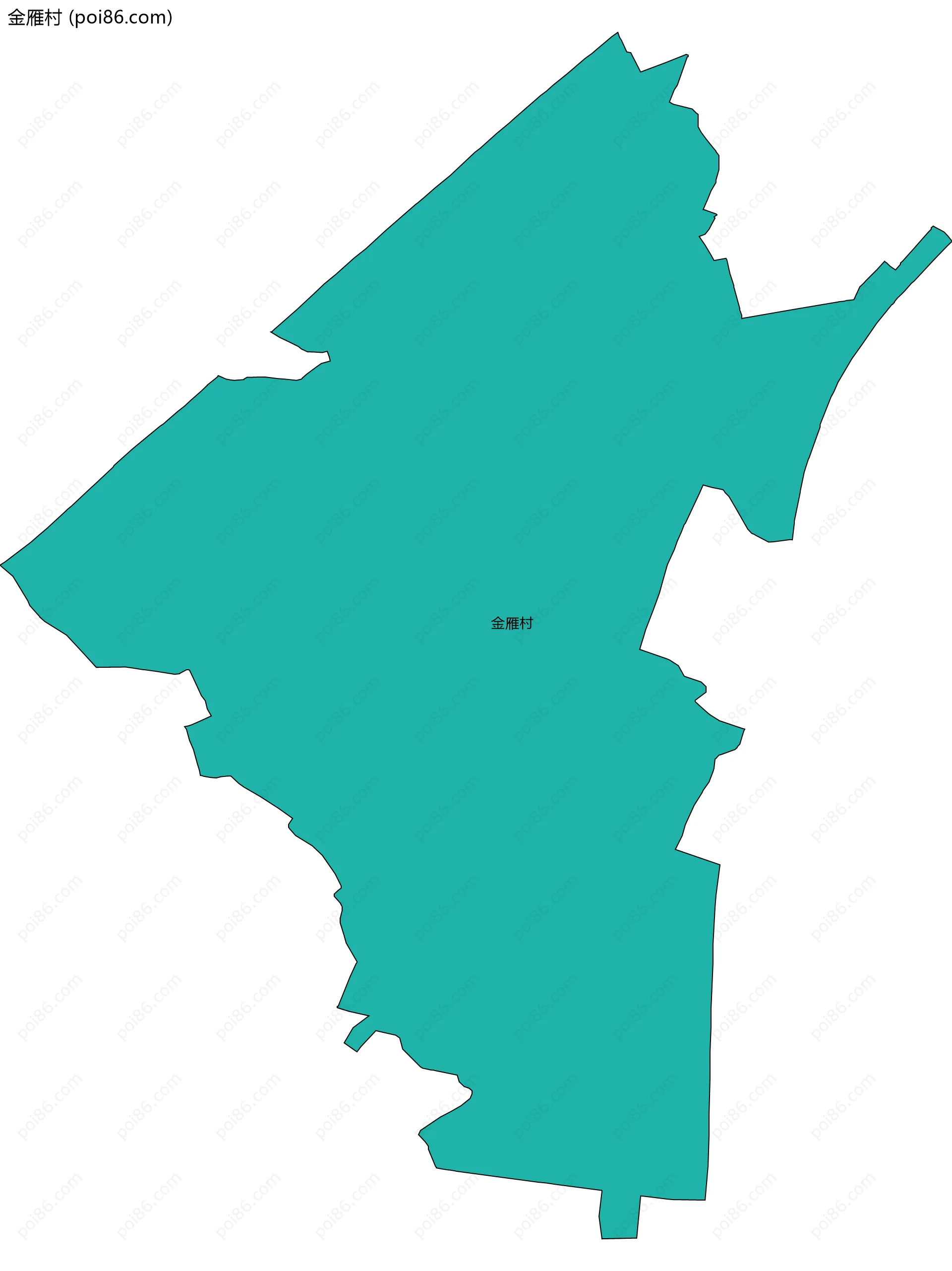 金雁村边界地图