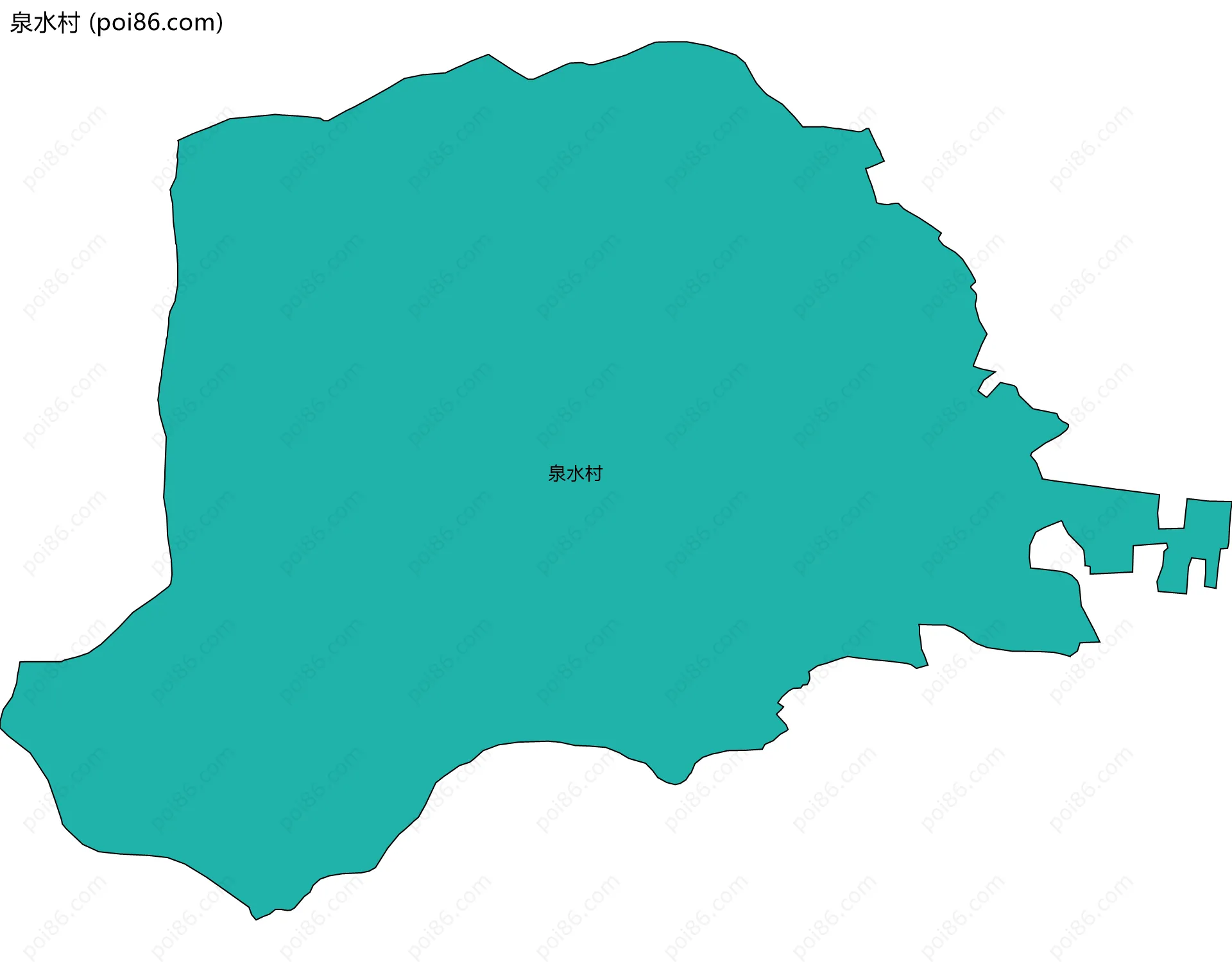 泉水村边界地图