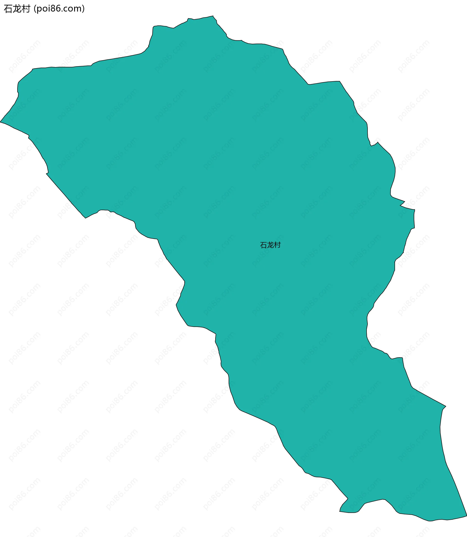 石龙村边界地图