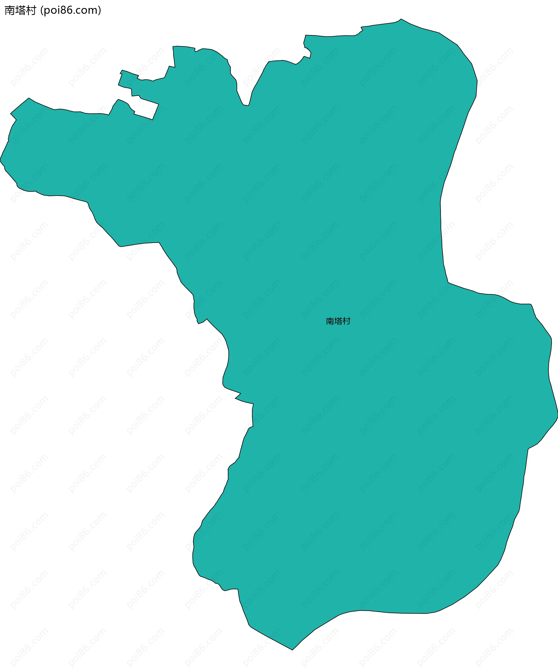 南塔村边界地图