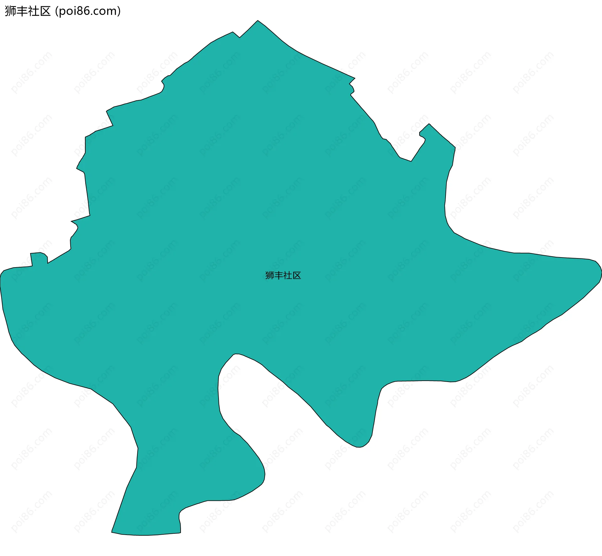 狮丰社区边界地图