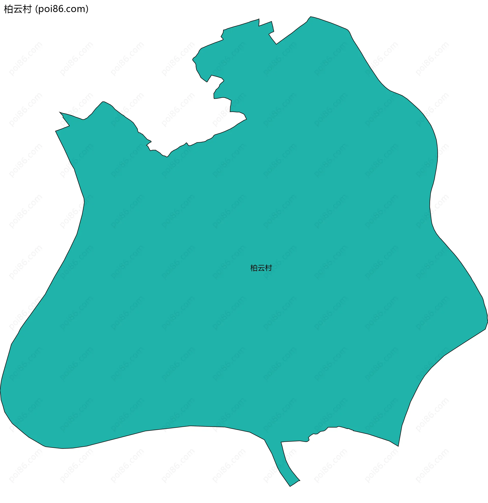 柏云村边界地图