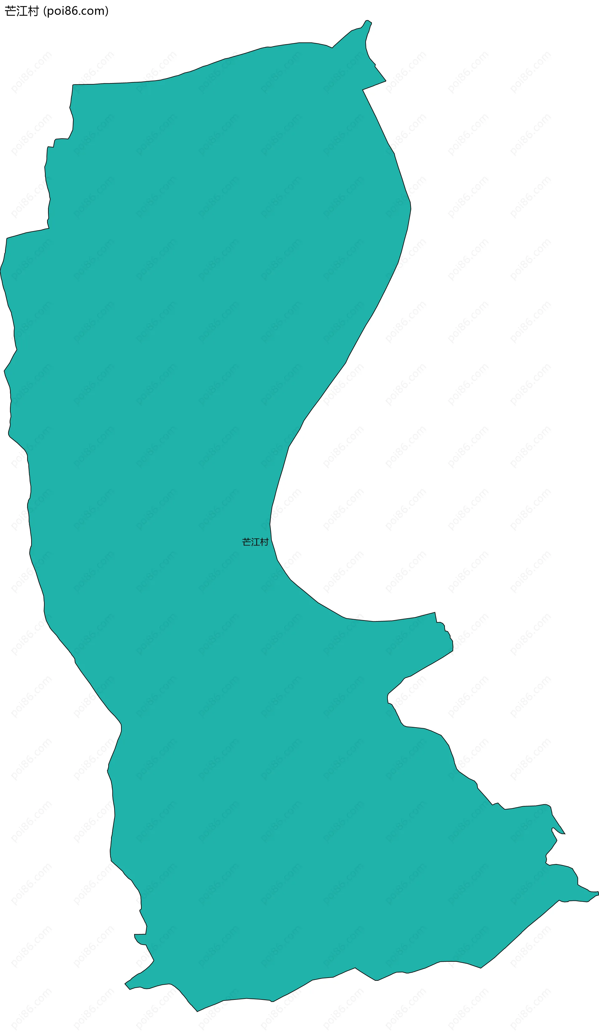 芒江村边界地图