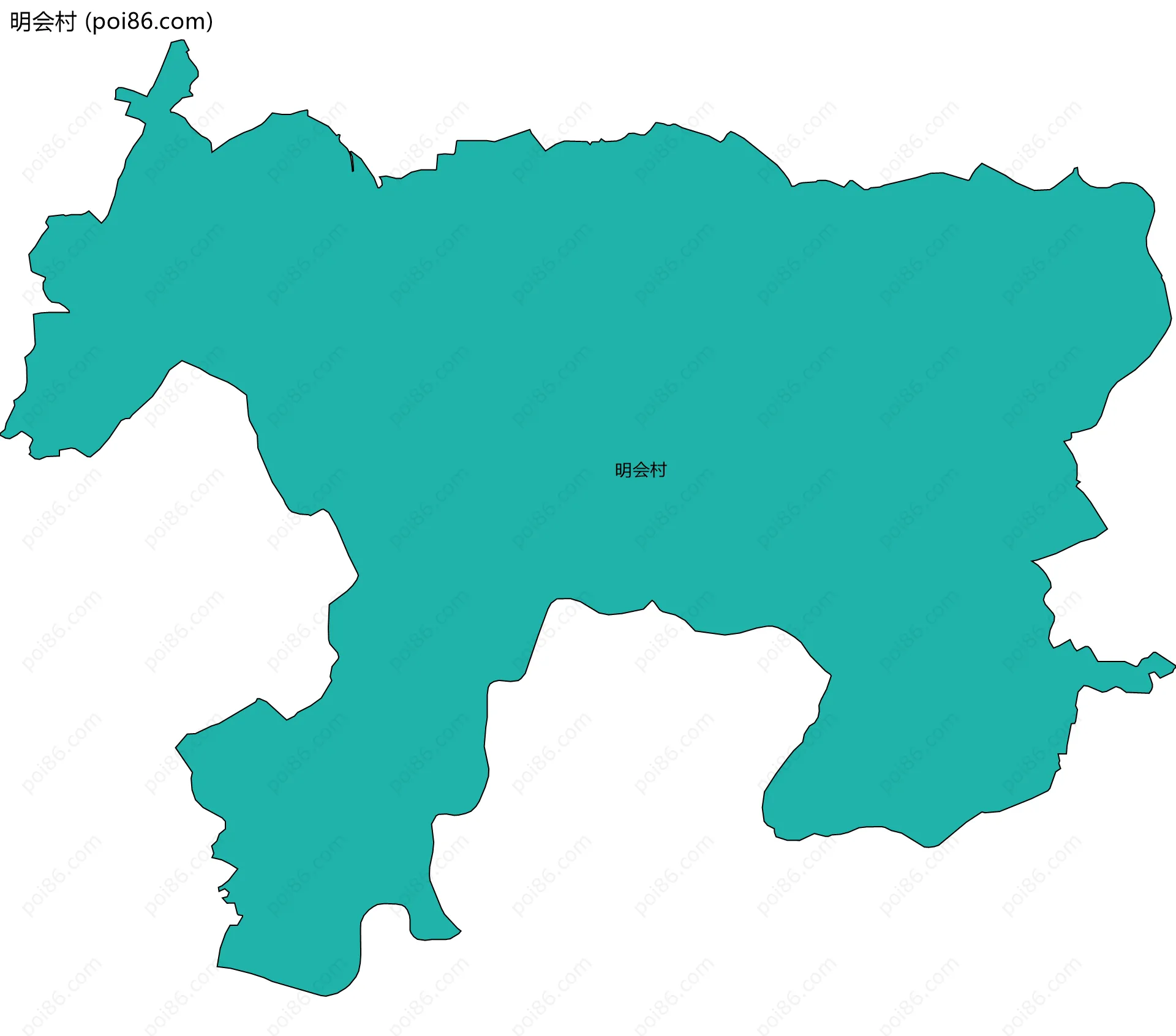 明会村边界地图