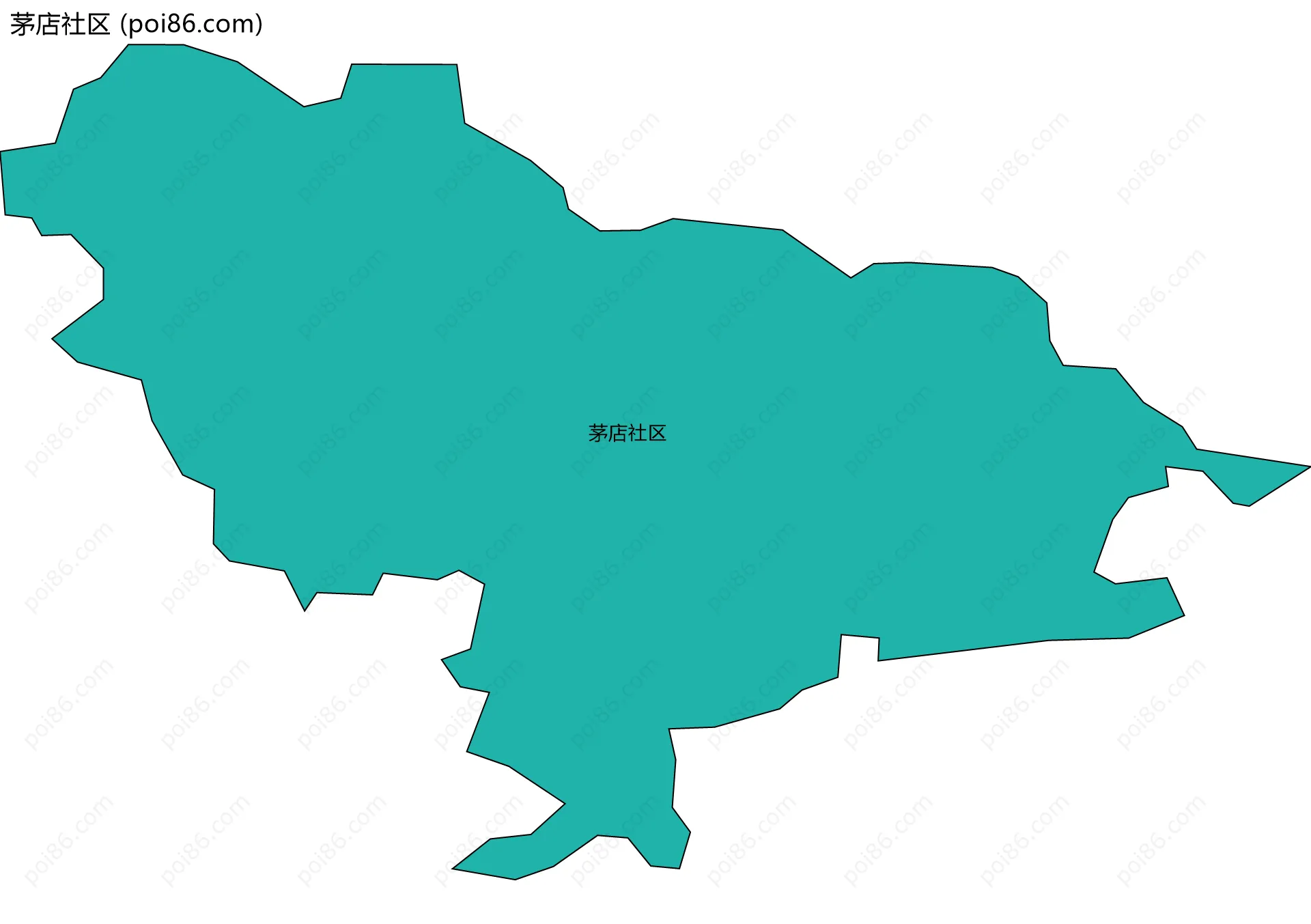 茅店社区边界地图