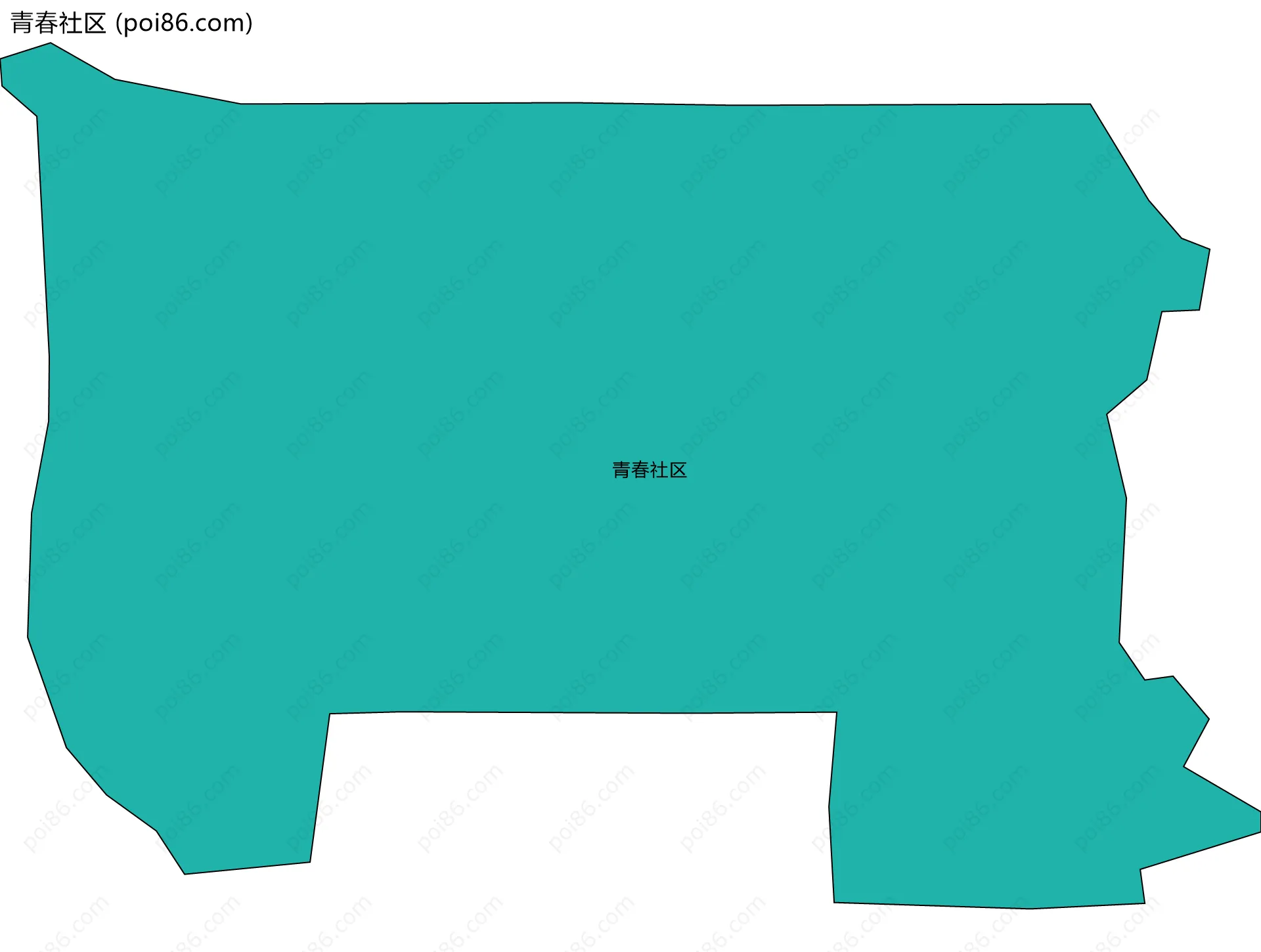 青春社区边界地图