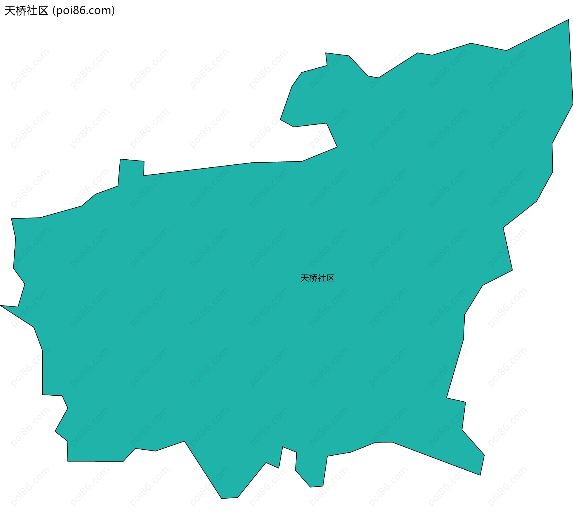 天桥社区边界地图