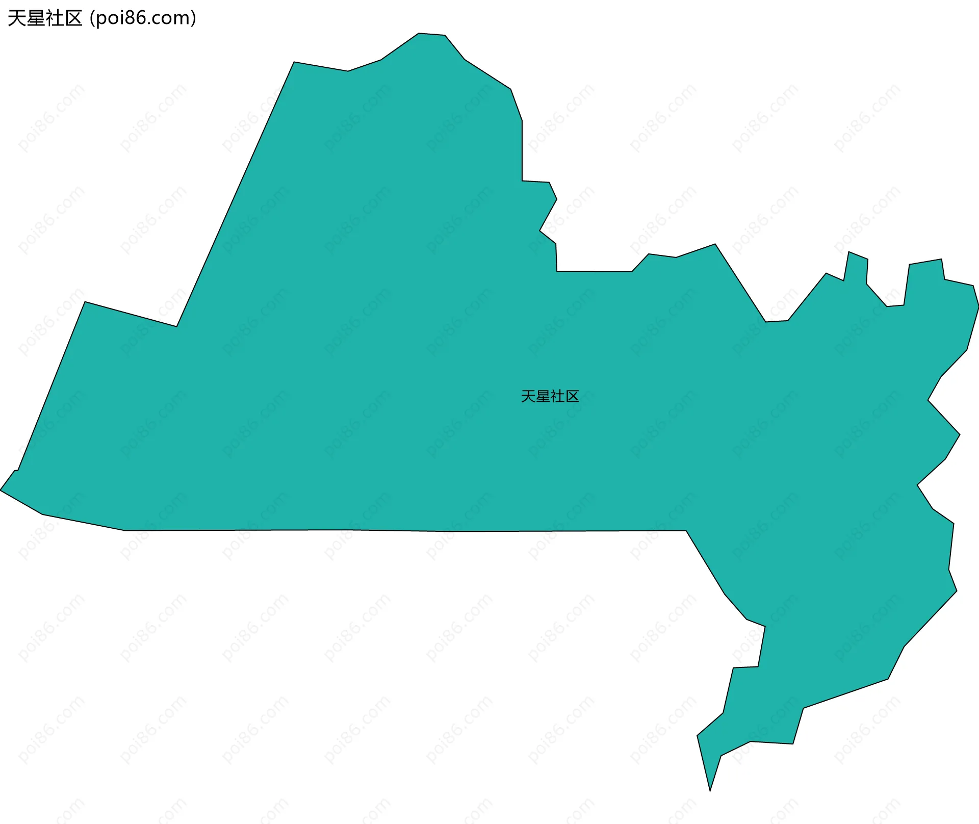 天星社区边界地图