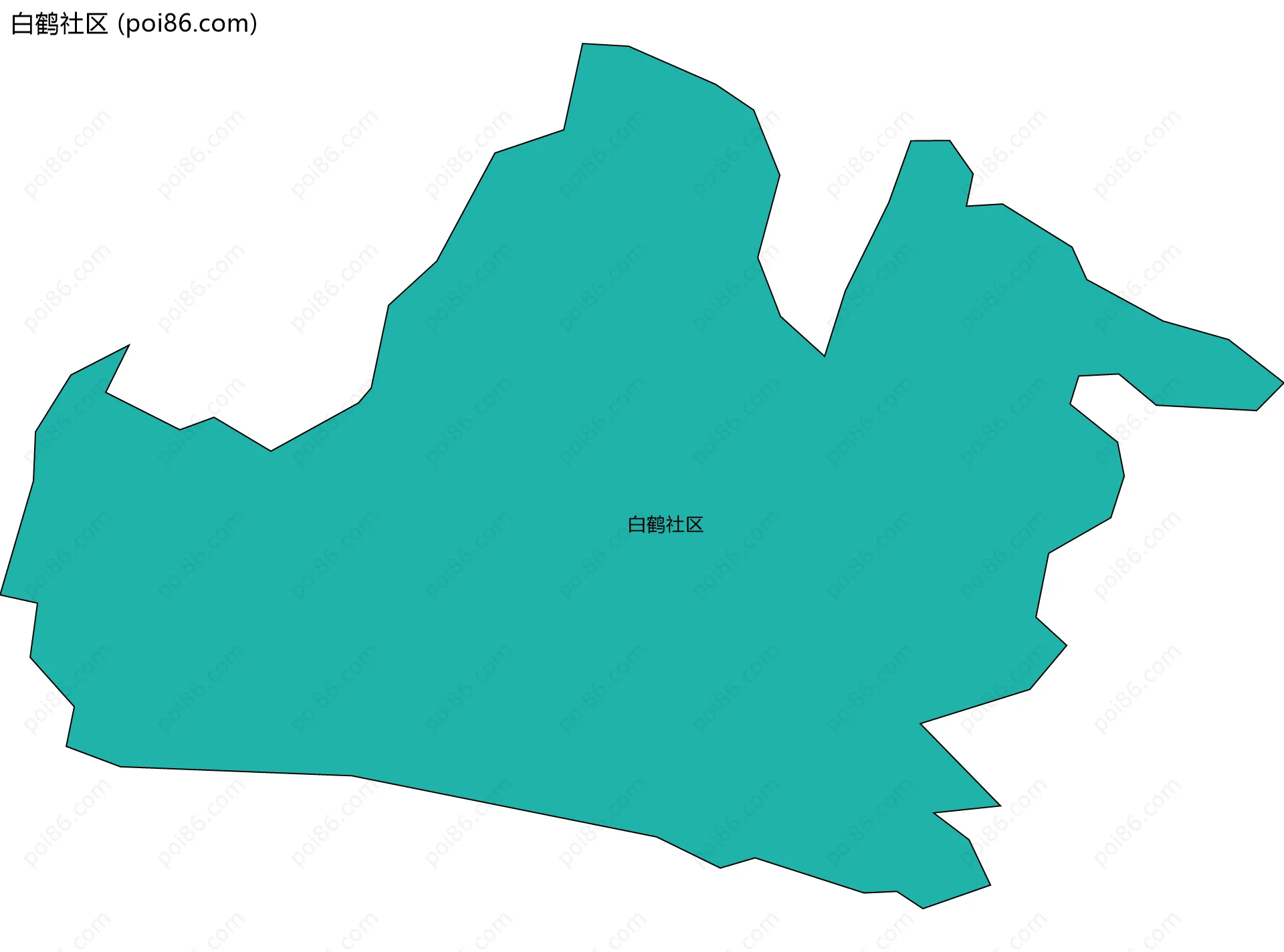 白鹤社区边界地图