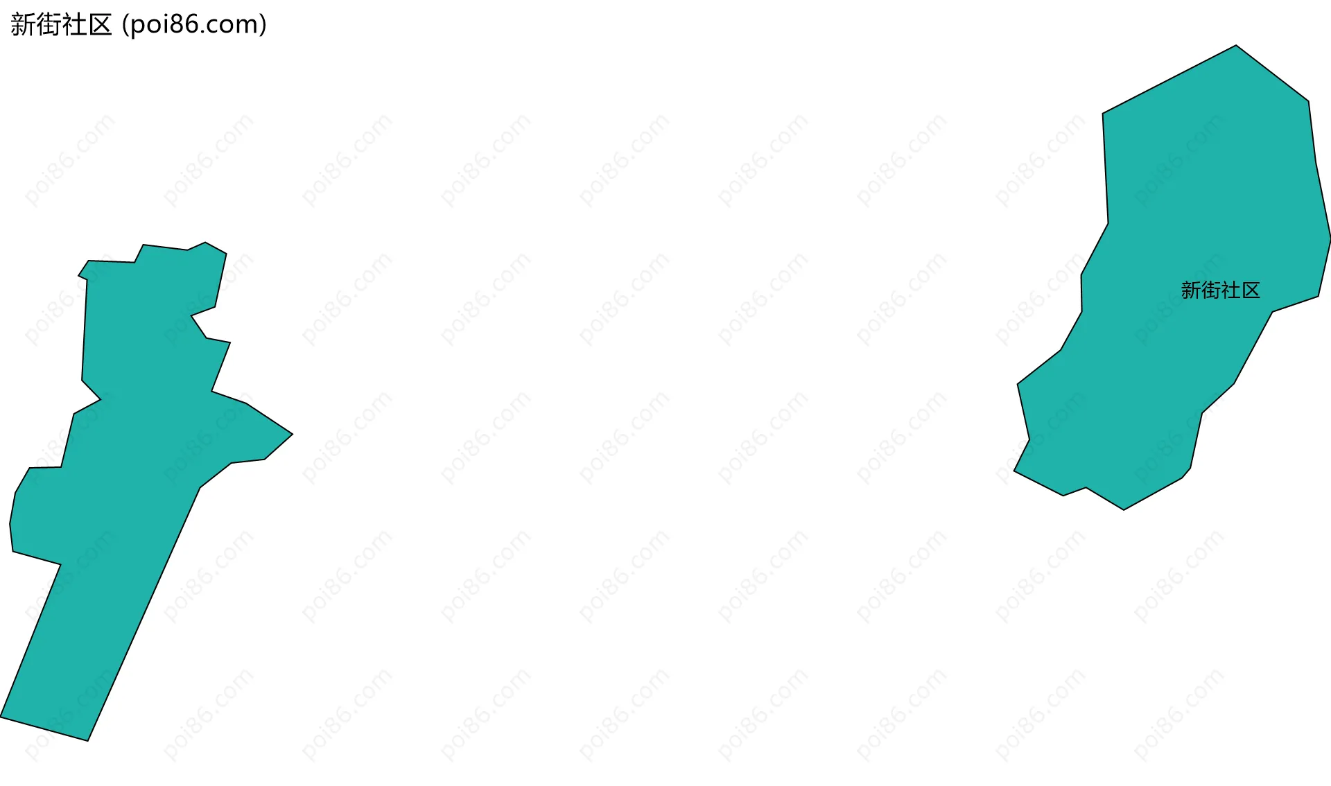 新街社区边界地图