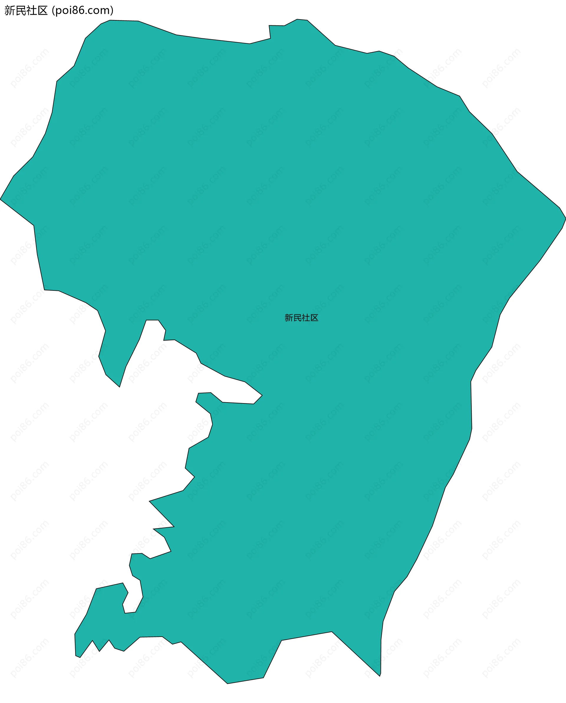 新民社区边界地图