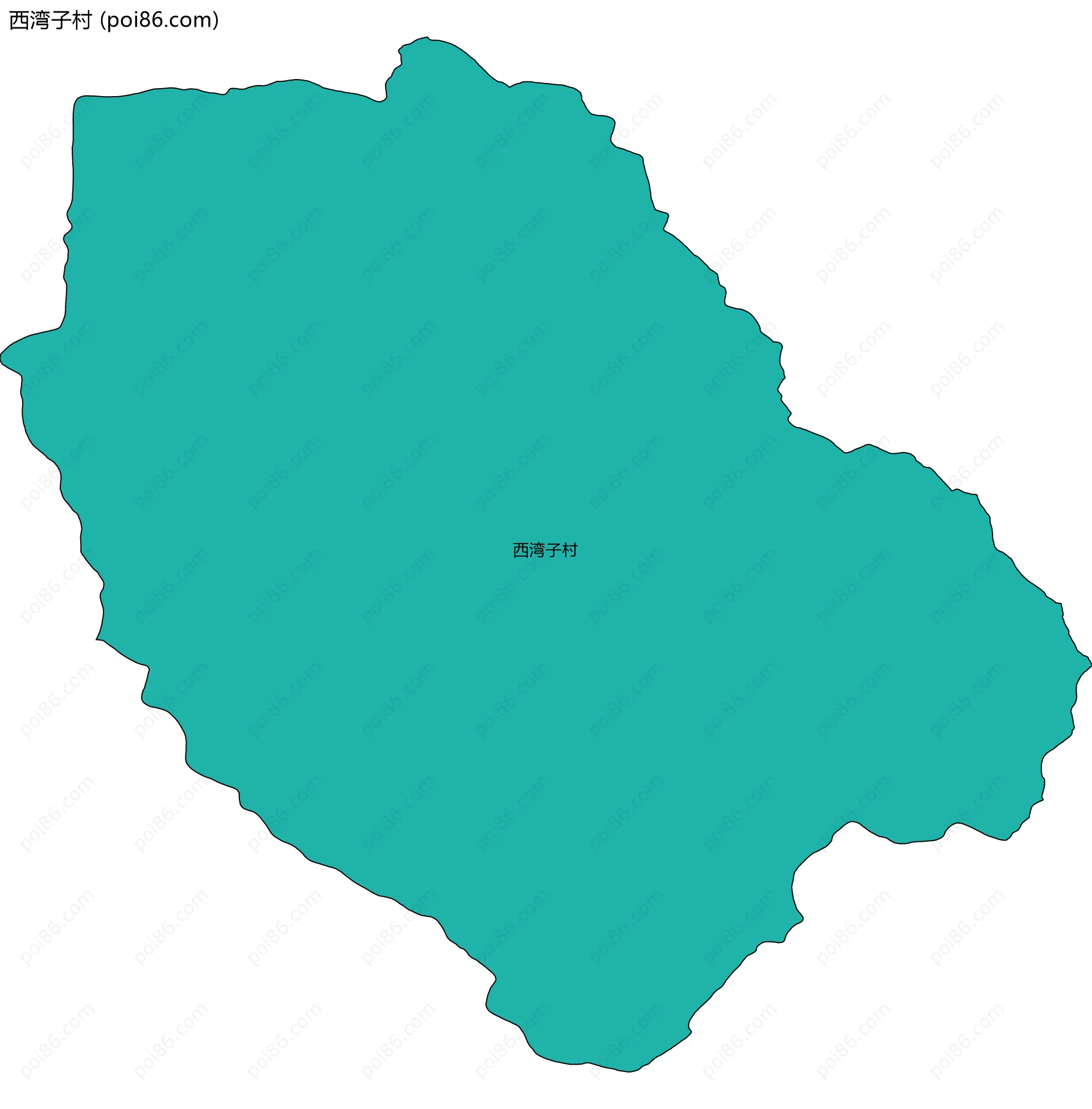 西湾子村边界地图