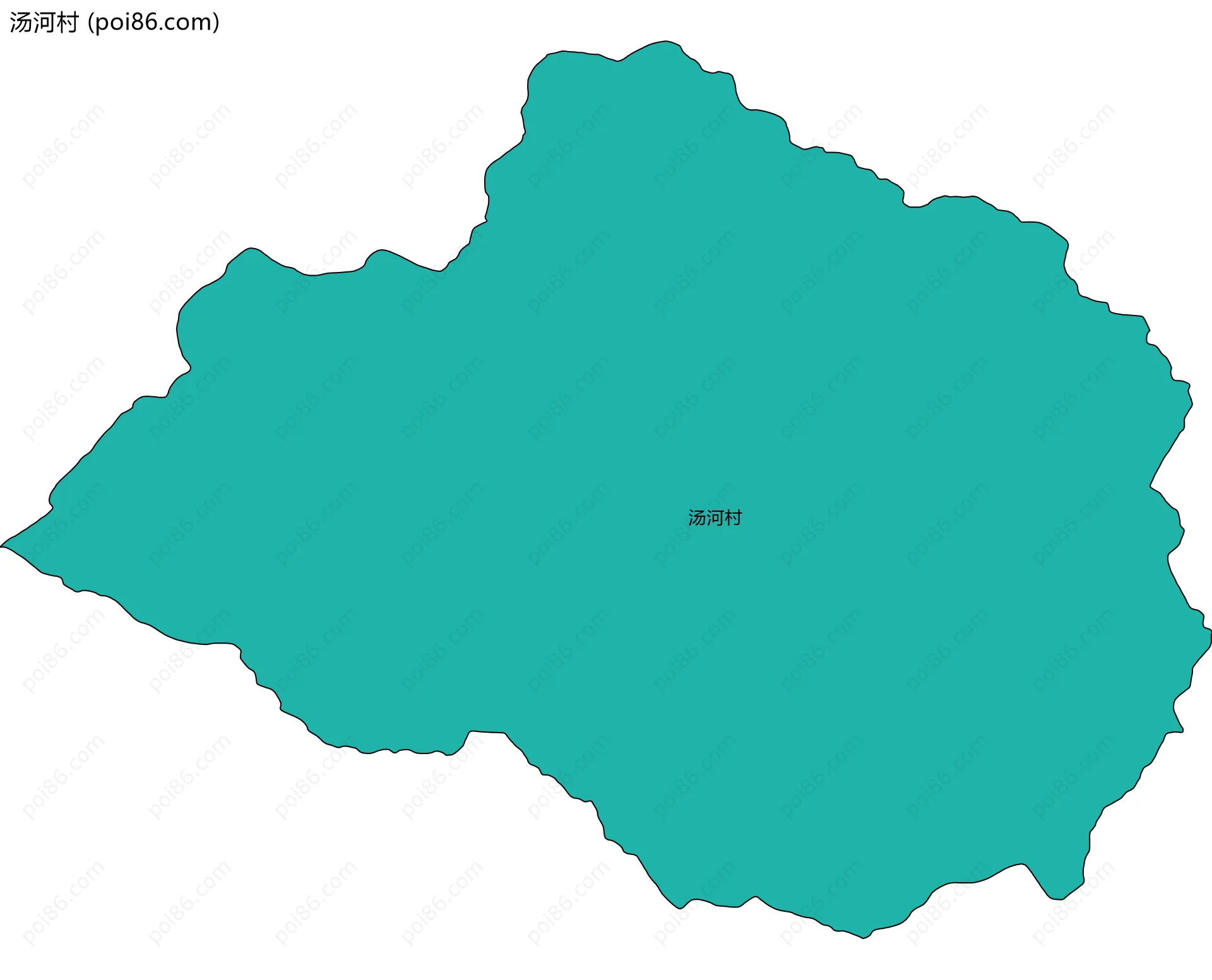 汤河村边界地图