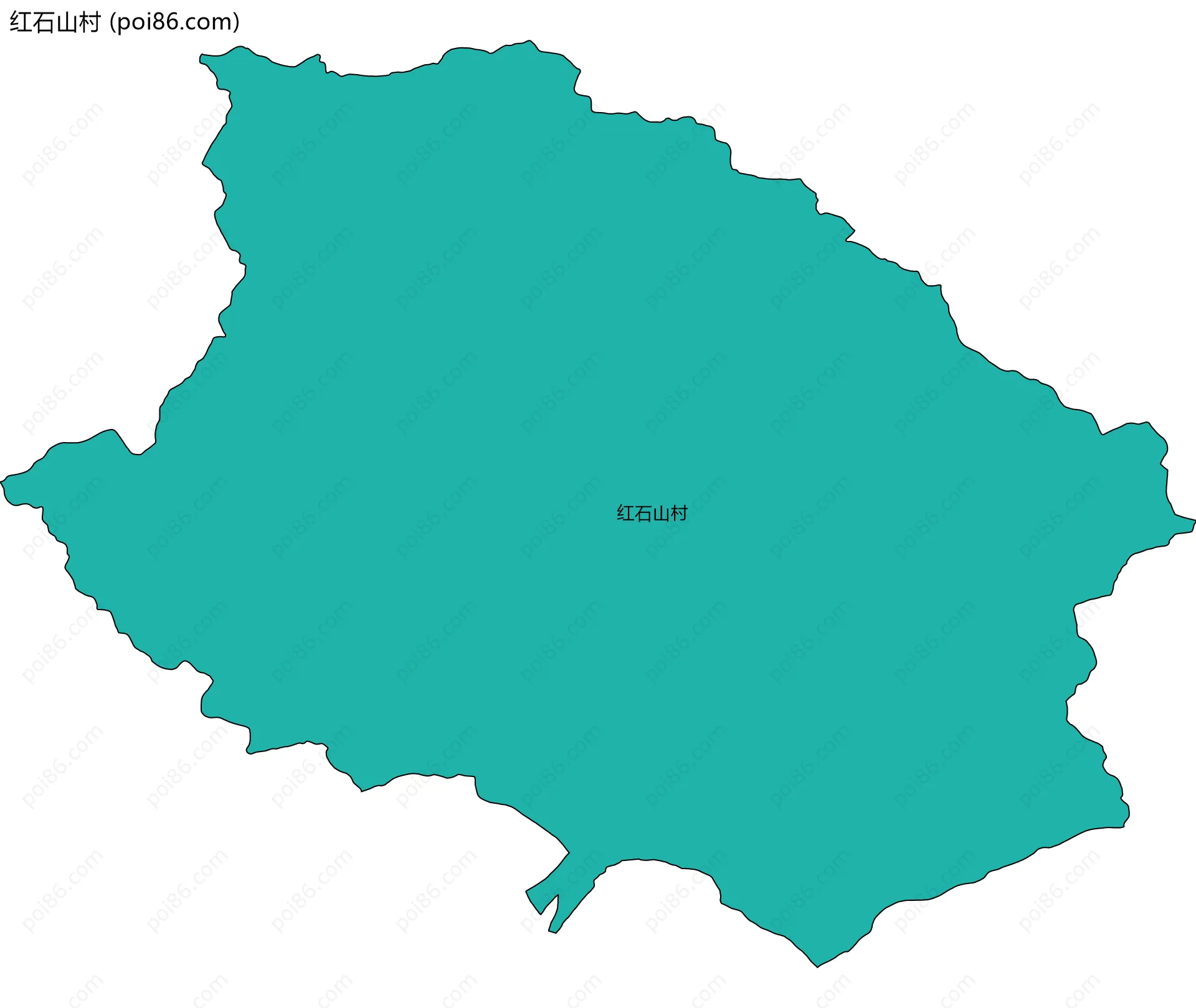 红石山村边界地图