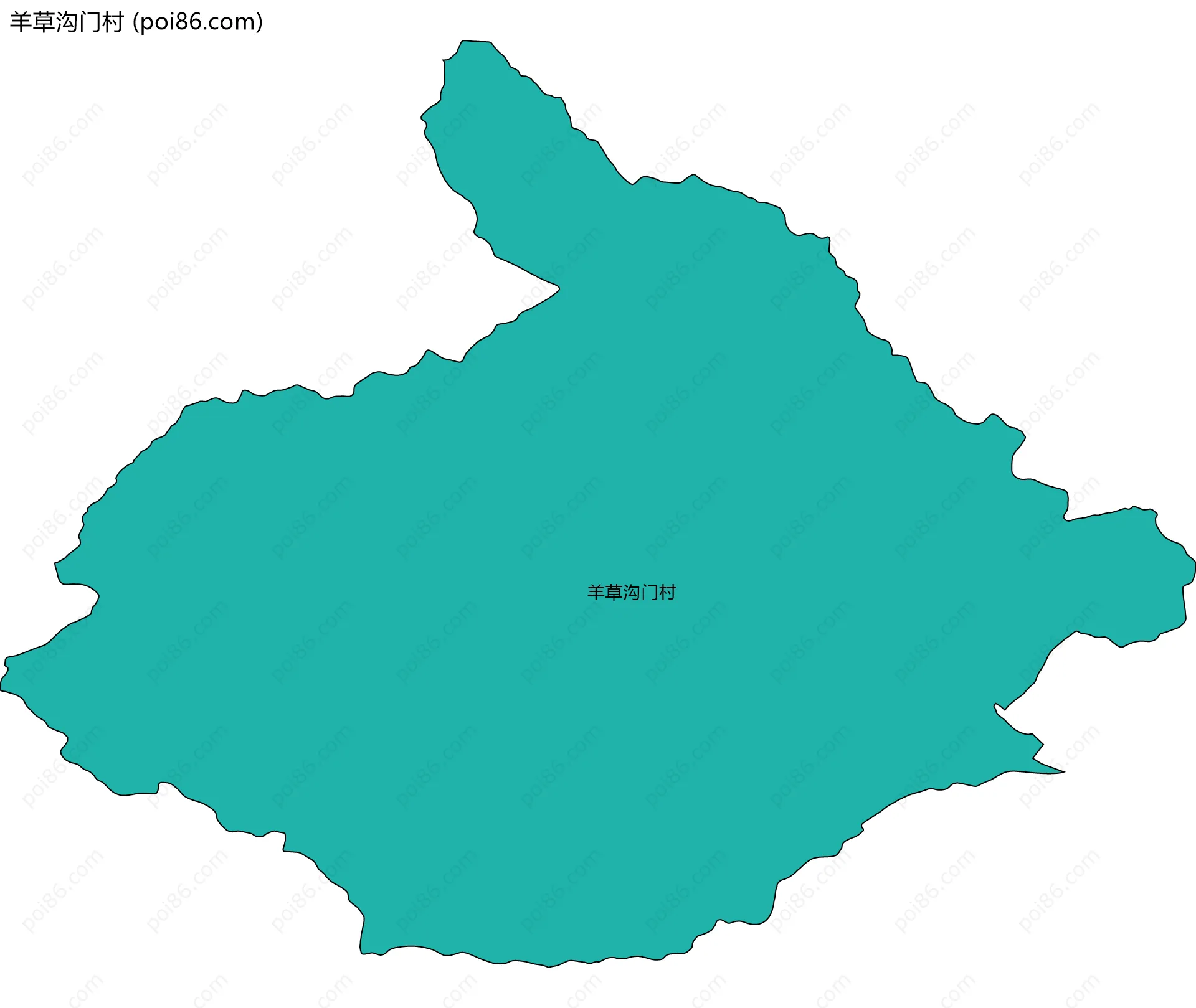 羊草沟门村边界地图