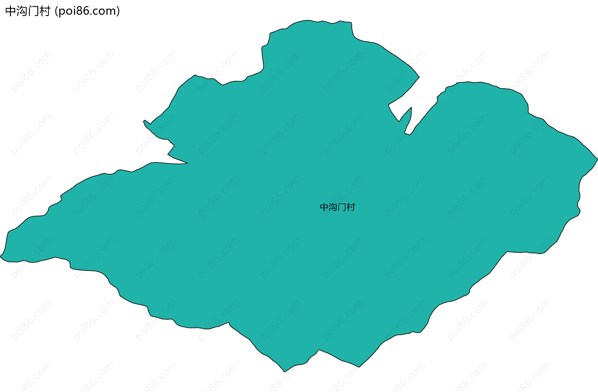 中沟门村边界地图