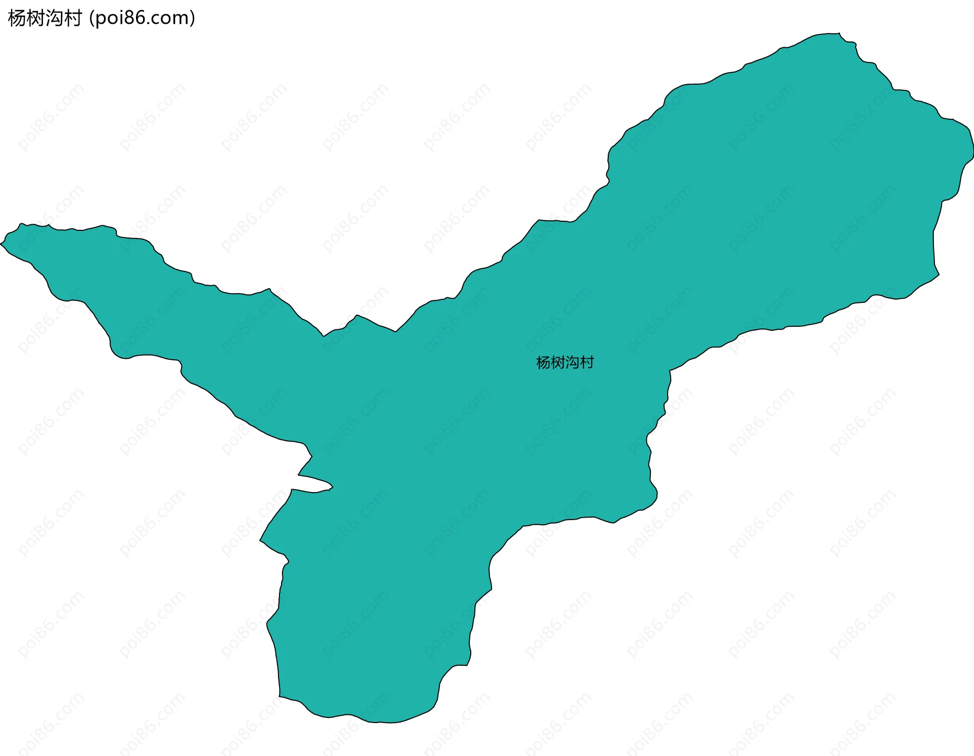 杨树沟村边界地图