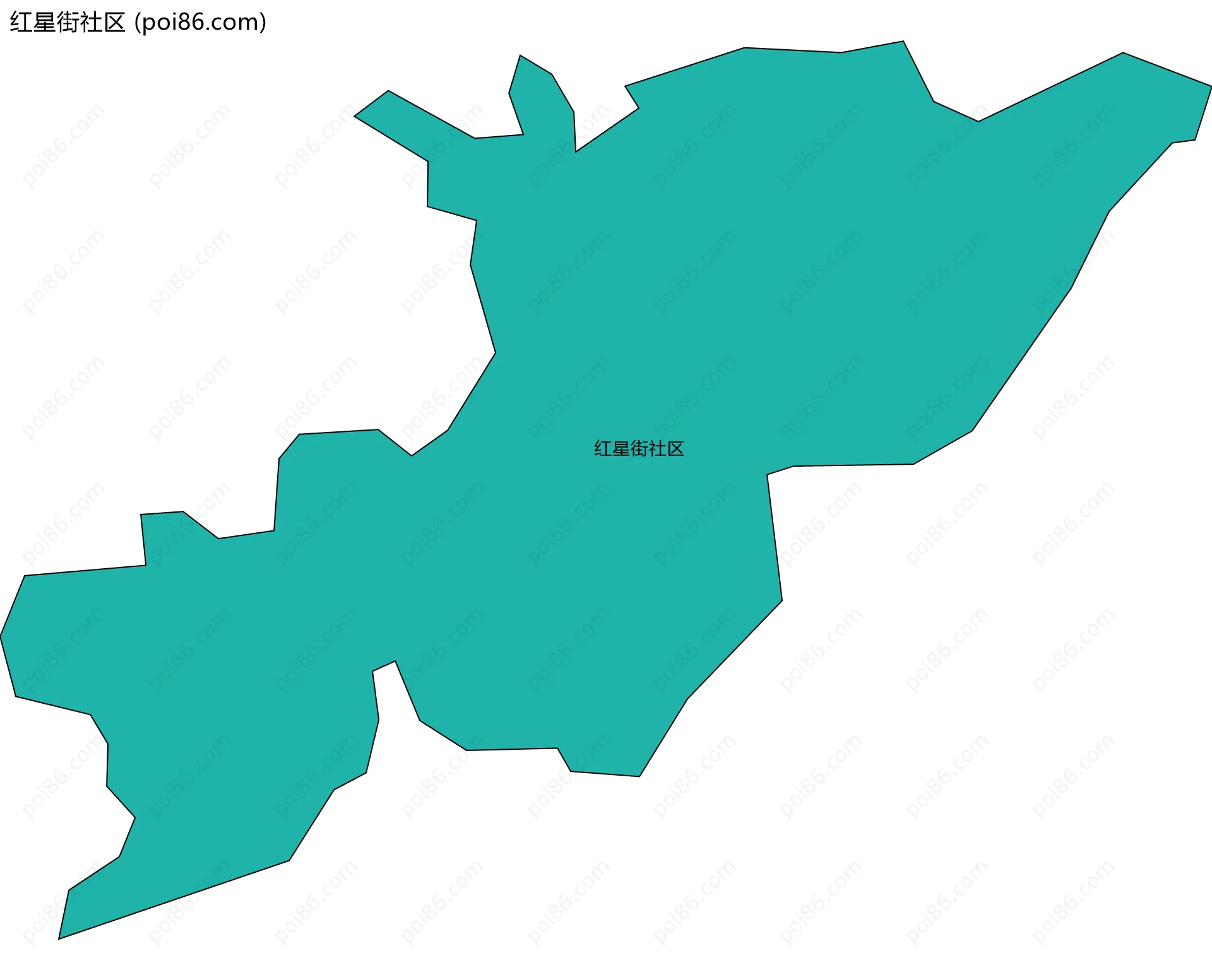 红星街社区边界地图