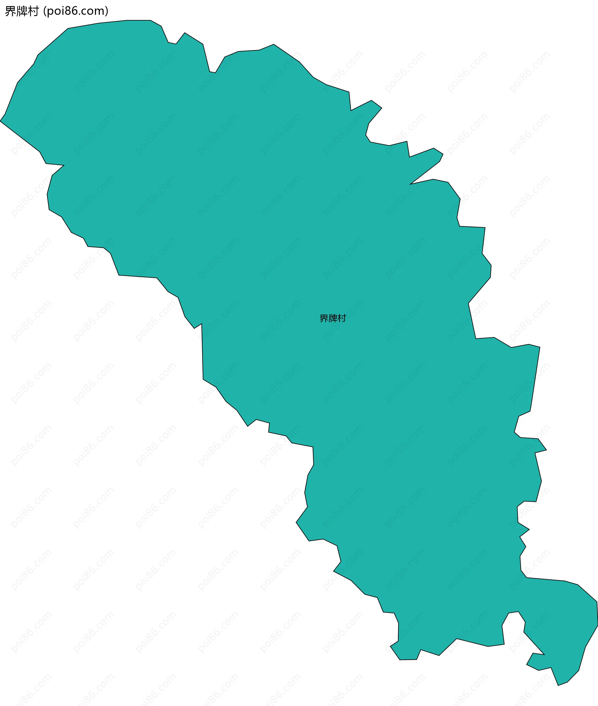 界牌村边界地图