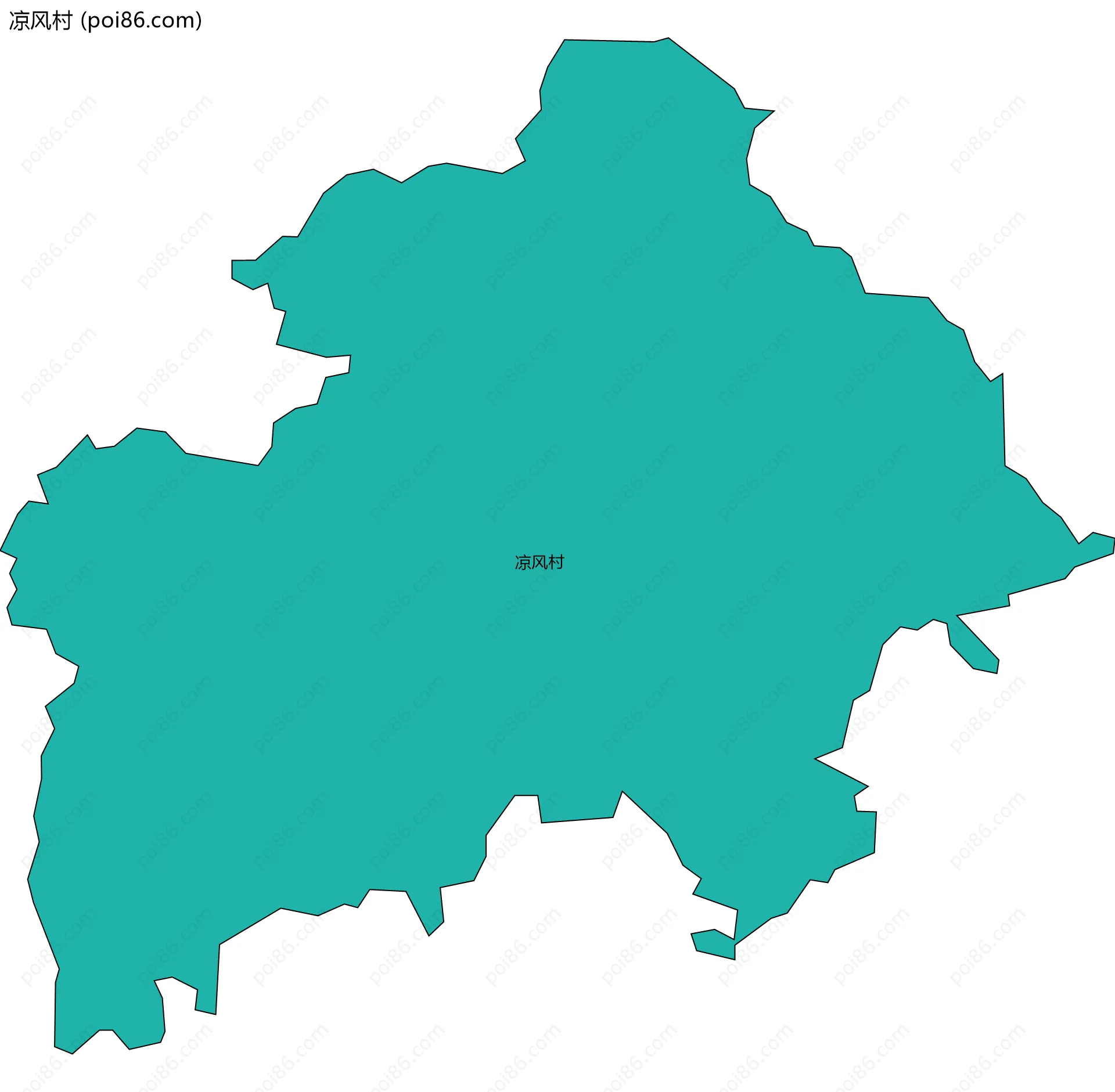 凉风村边界地图