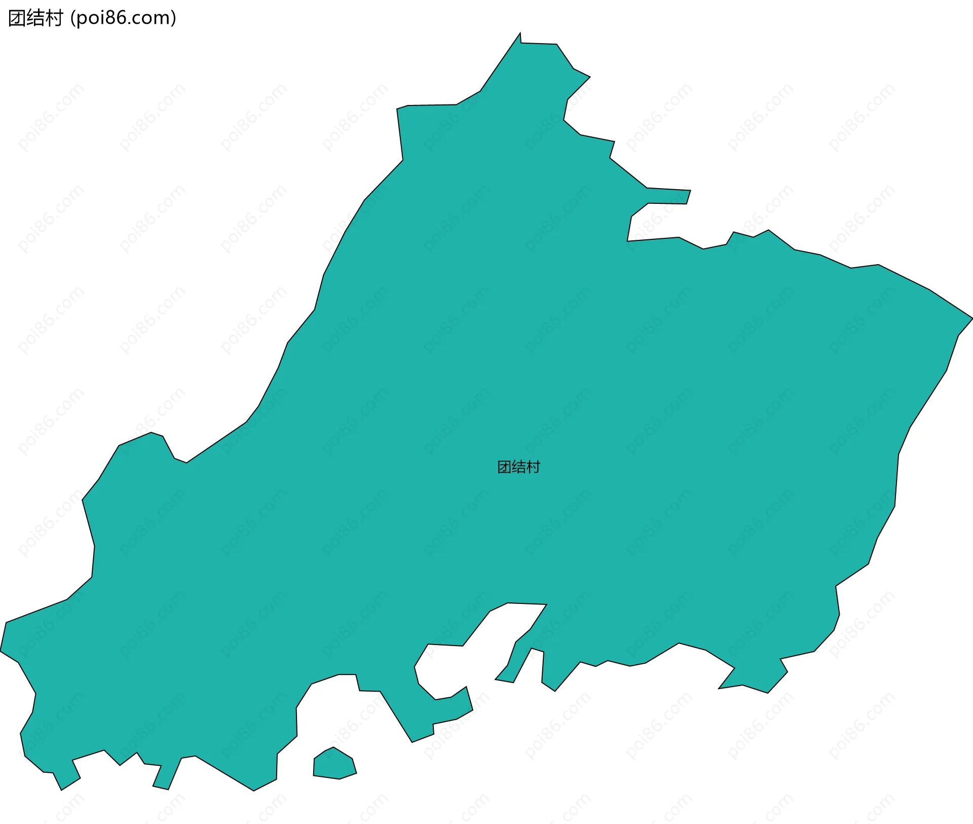 团结村边界地图