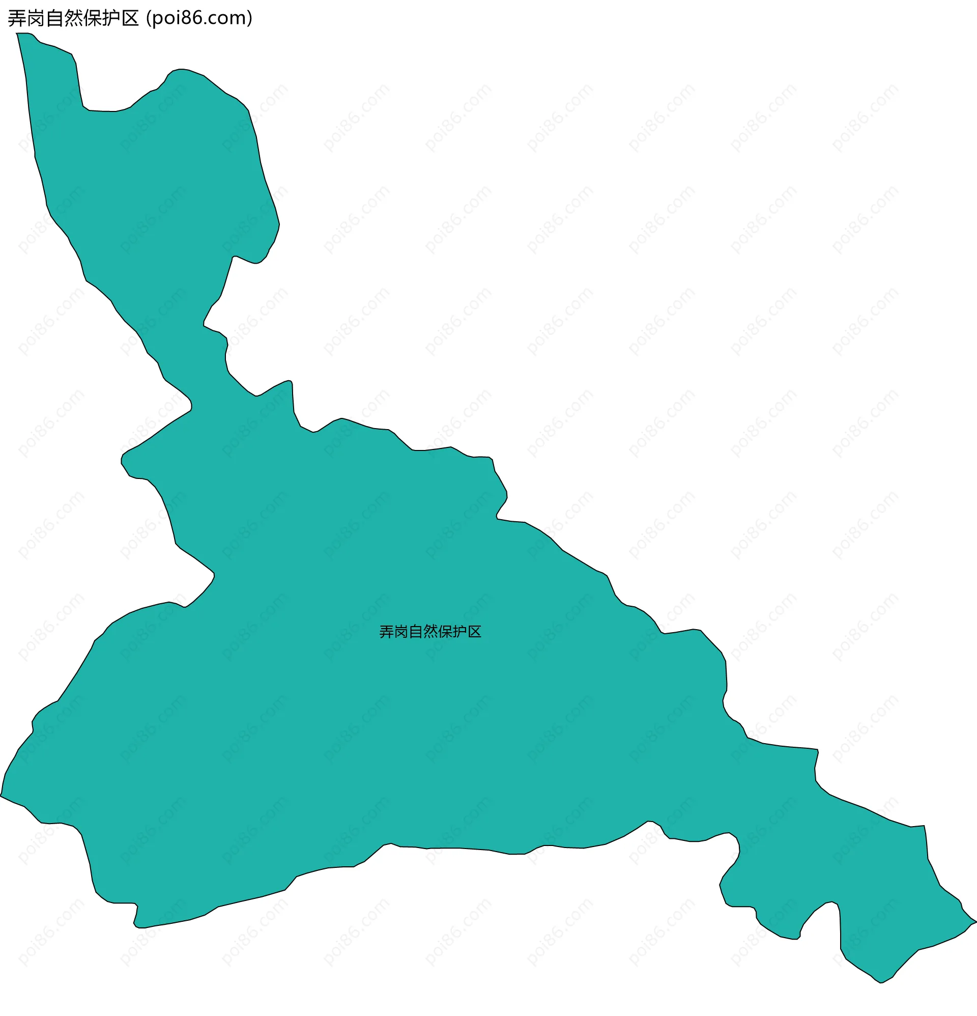 弄岗自然保护区边界地图