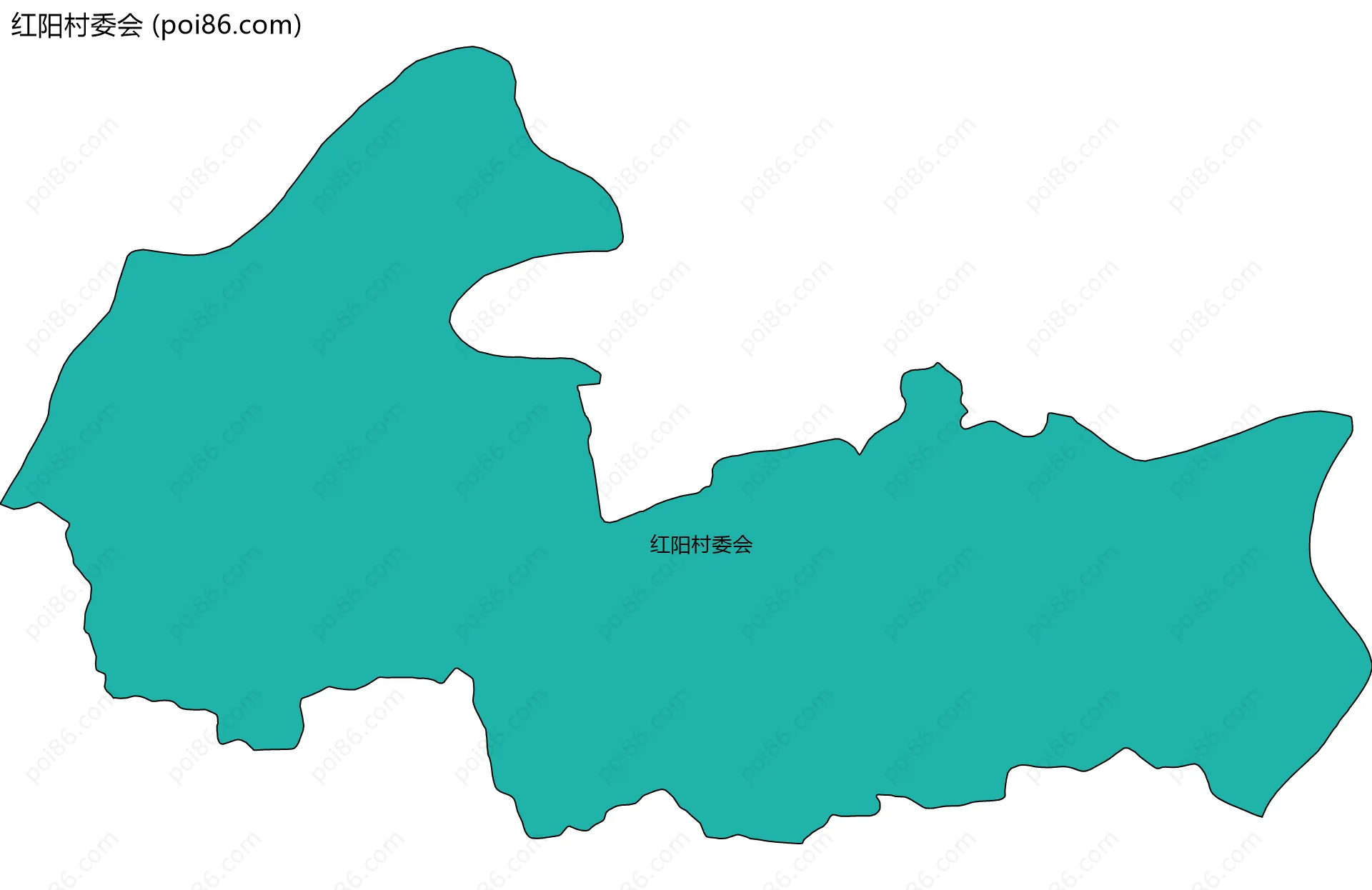 红阳村委会边界地图