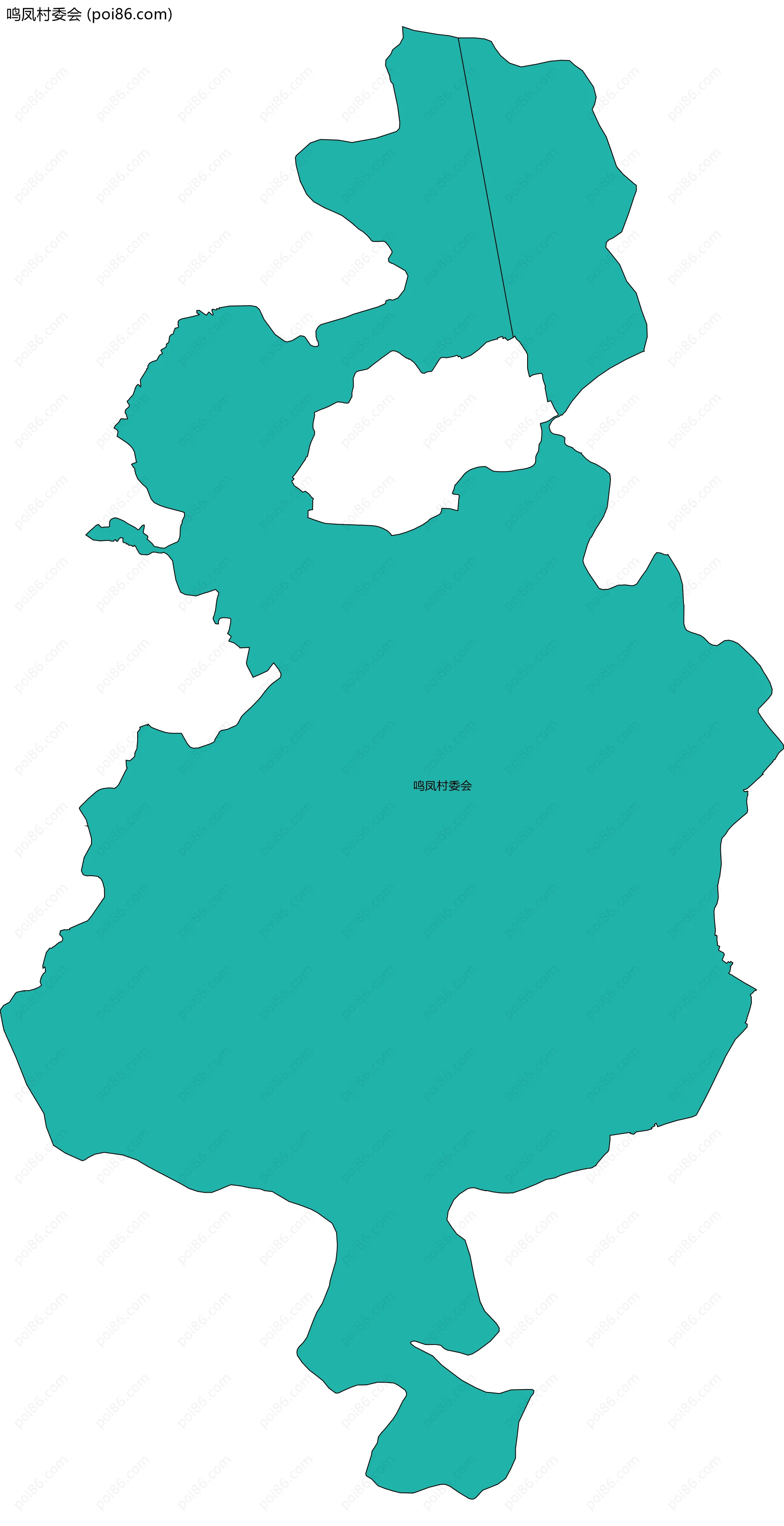 鸣凤村委会边界地图
