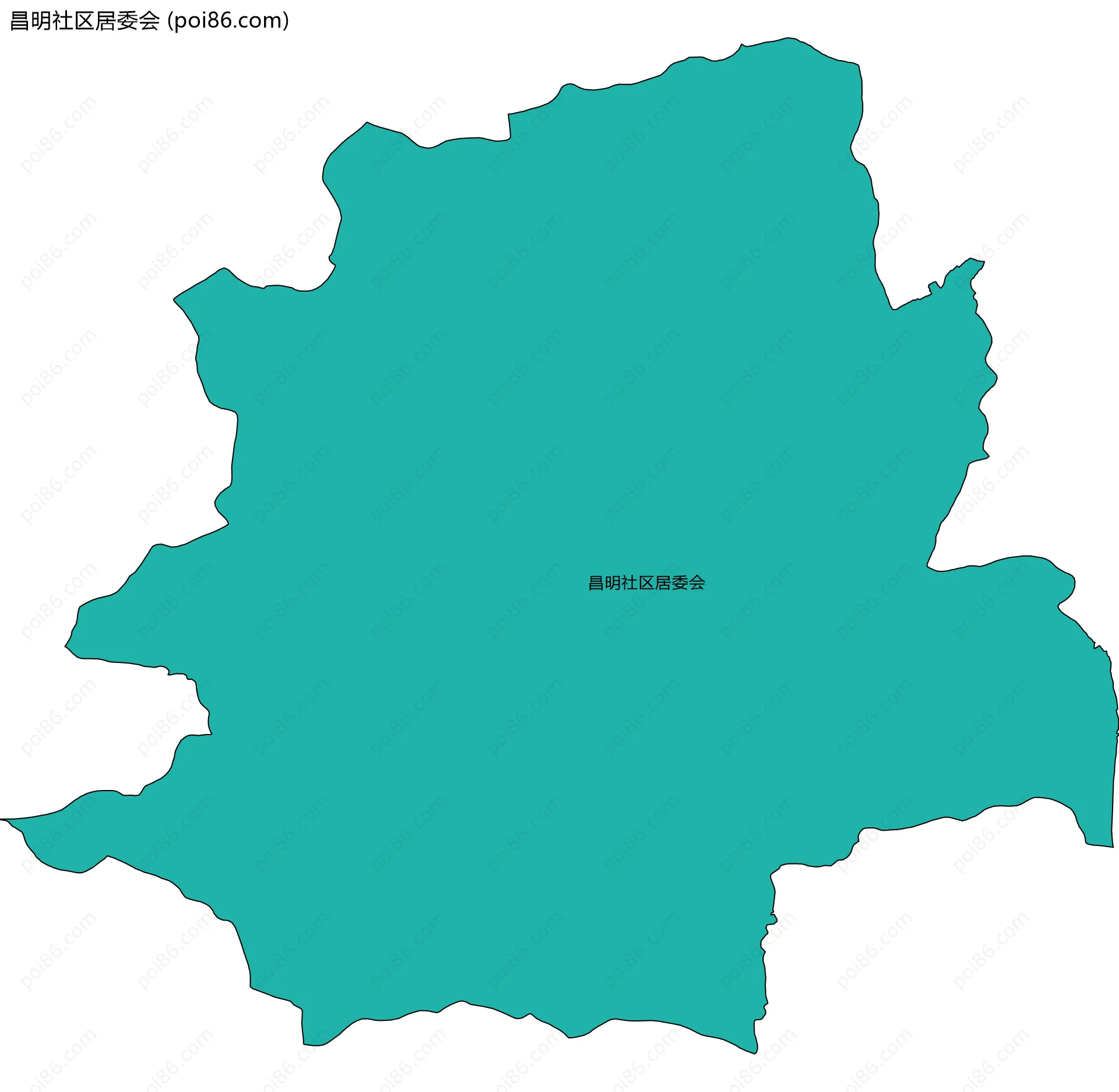 昌明社区居委会边界地图