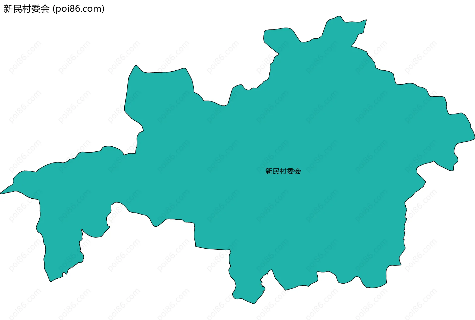 新民村委会边界地图