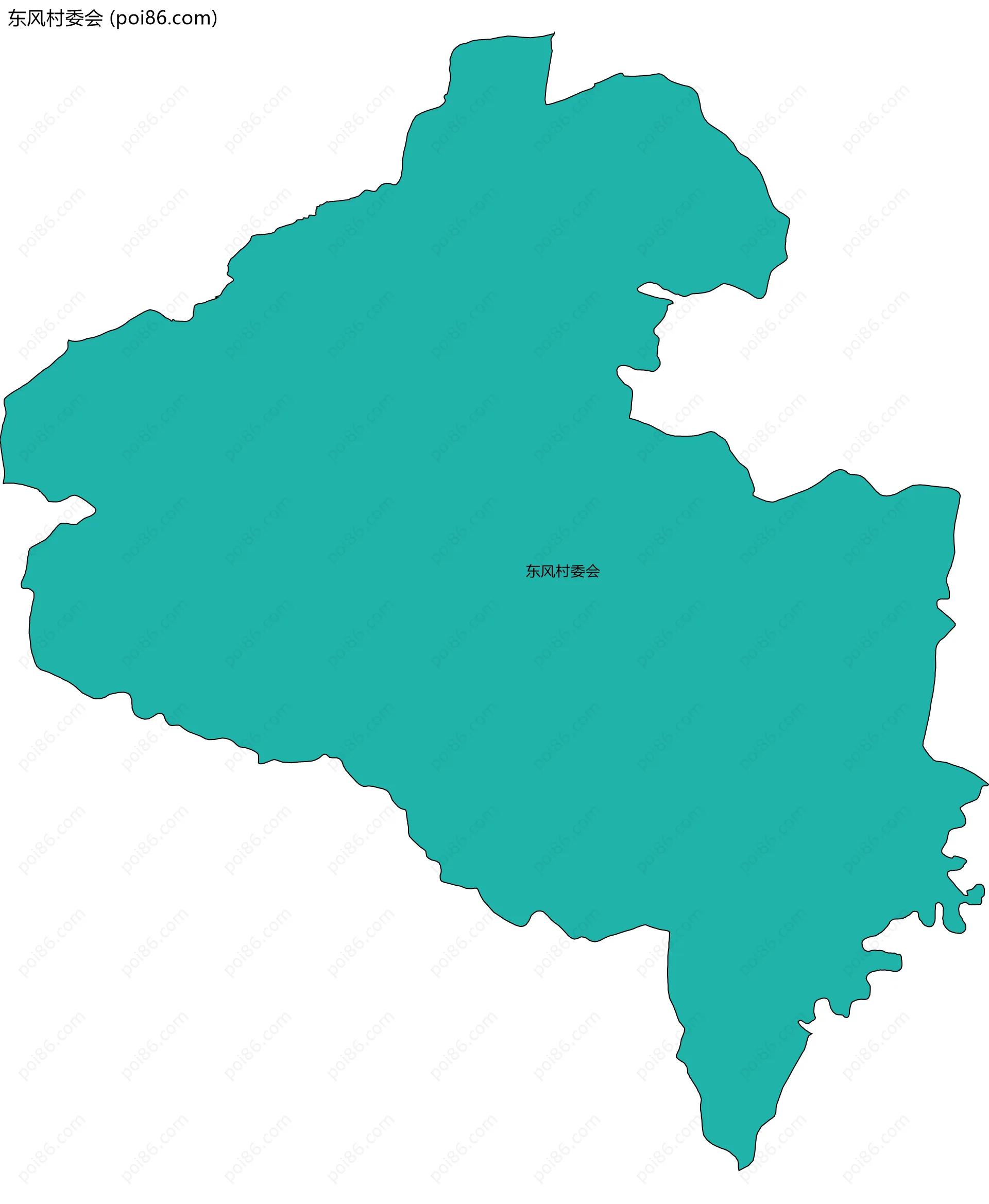 东风村委会边界地图
