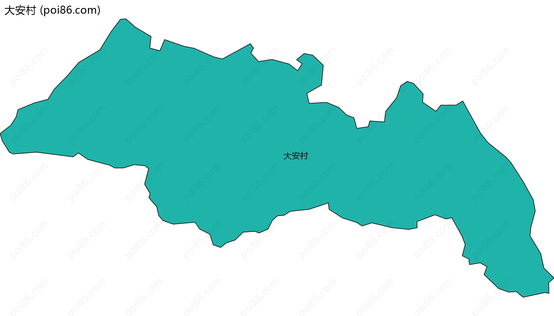 大安村边界地图