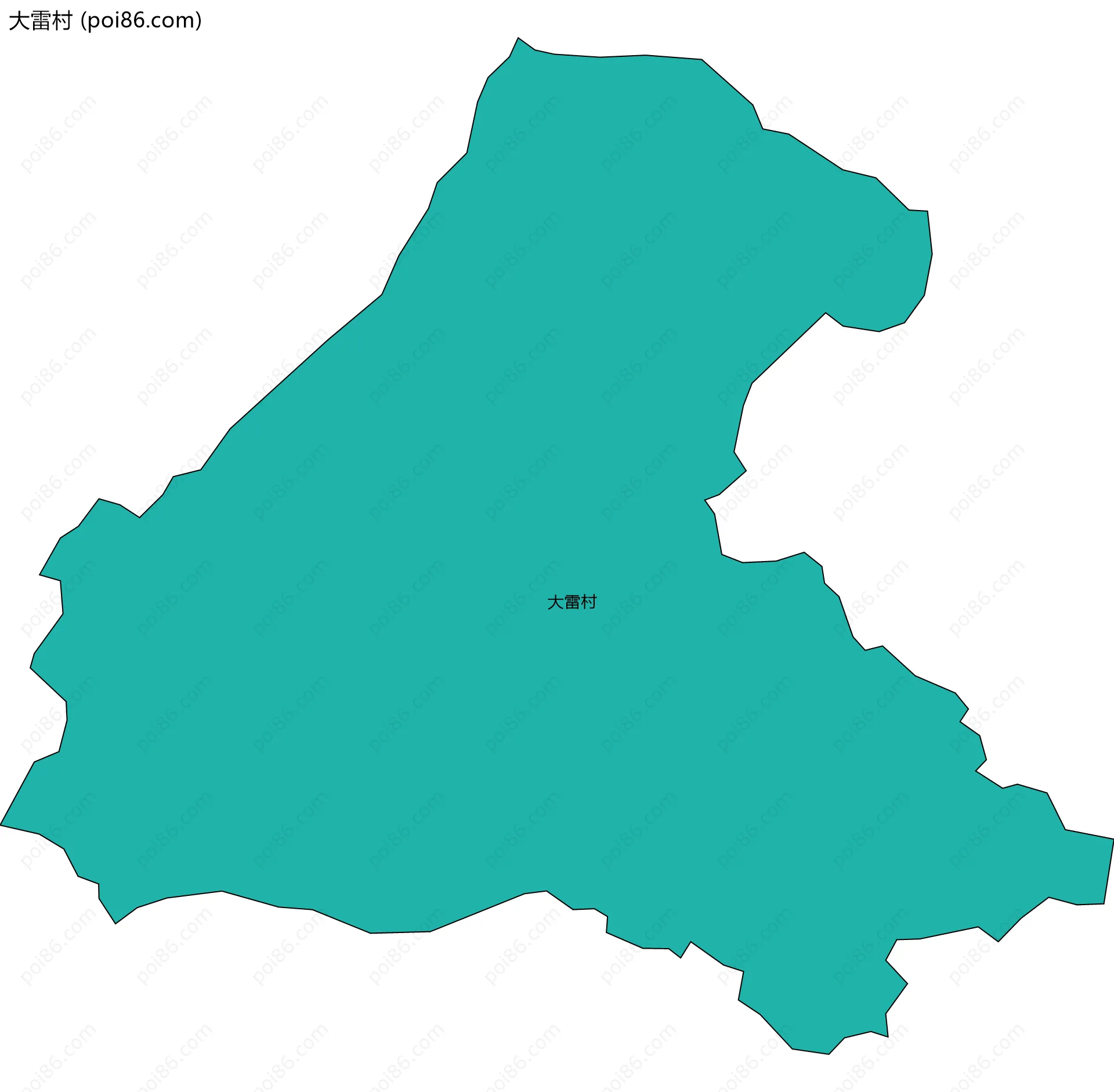 大雷村边界地图