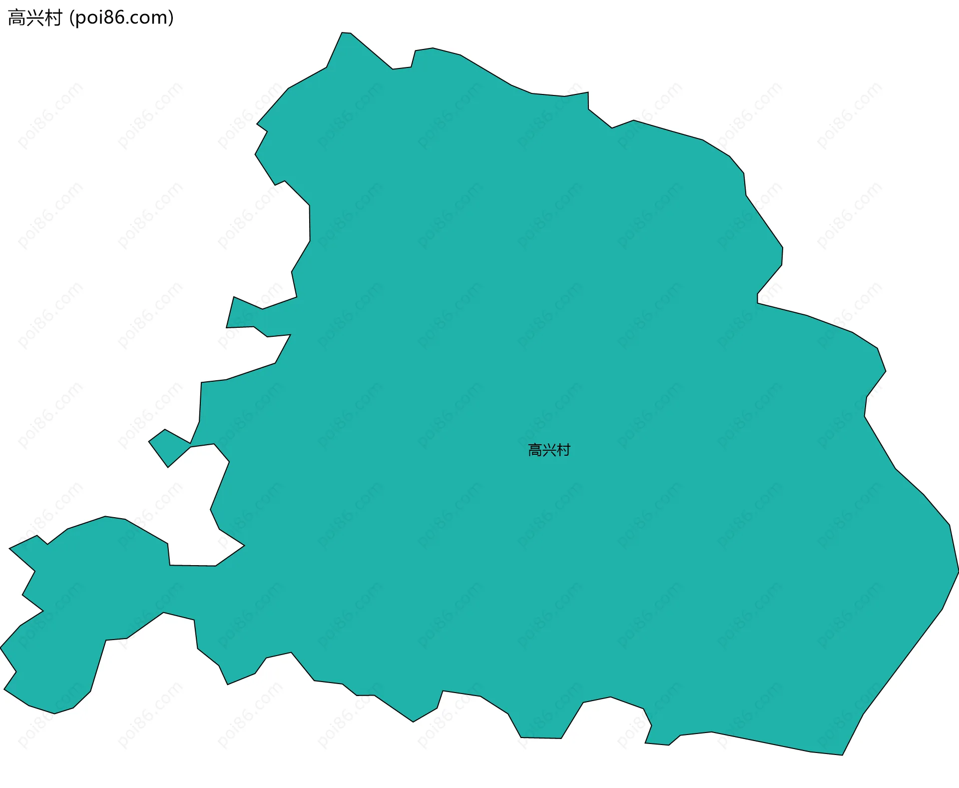 高兴村边界地图